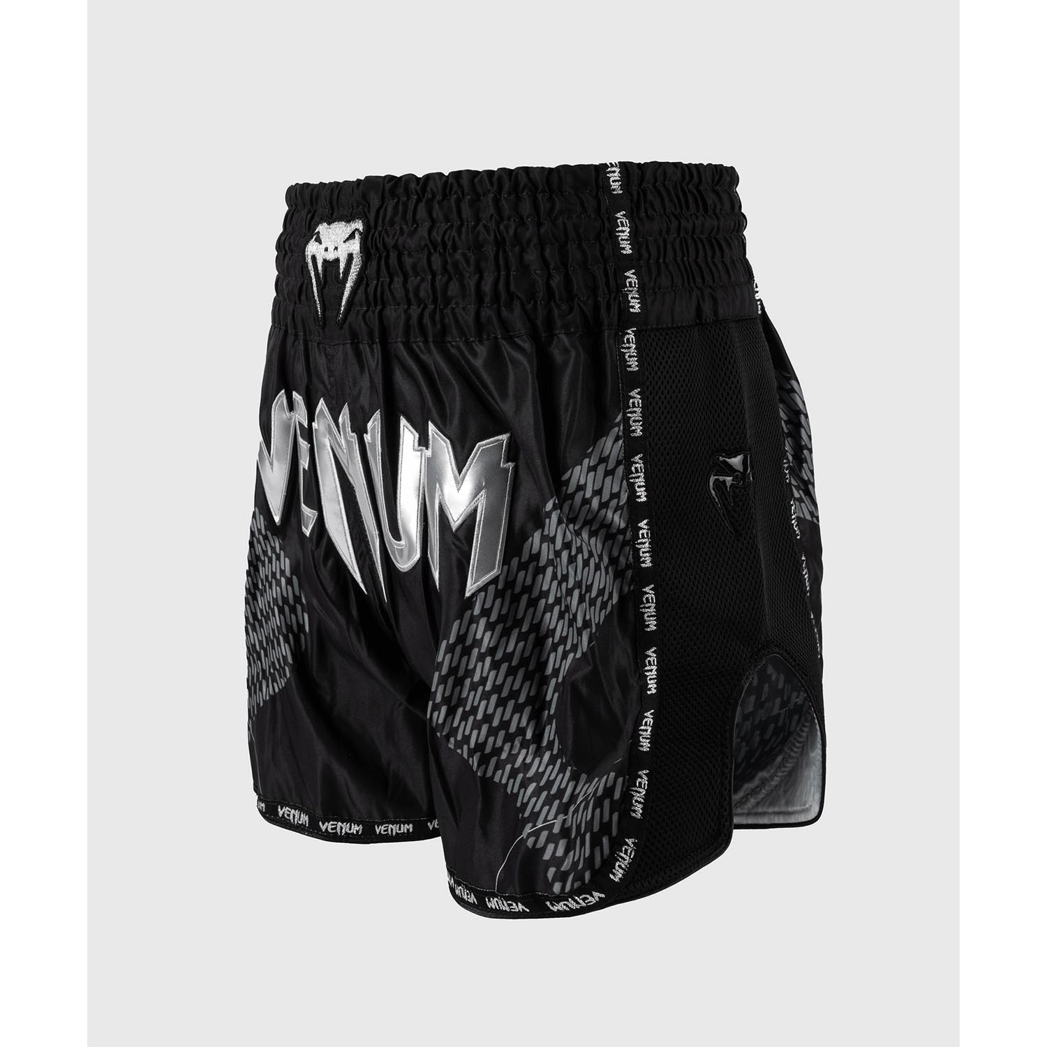 VENUM Muay Thai Shorts, Nexus, black-silver, XXL