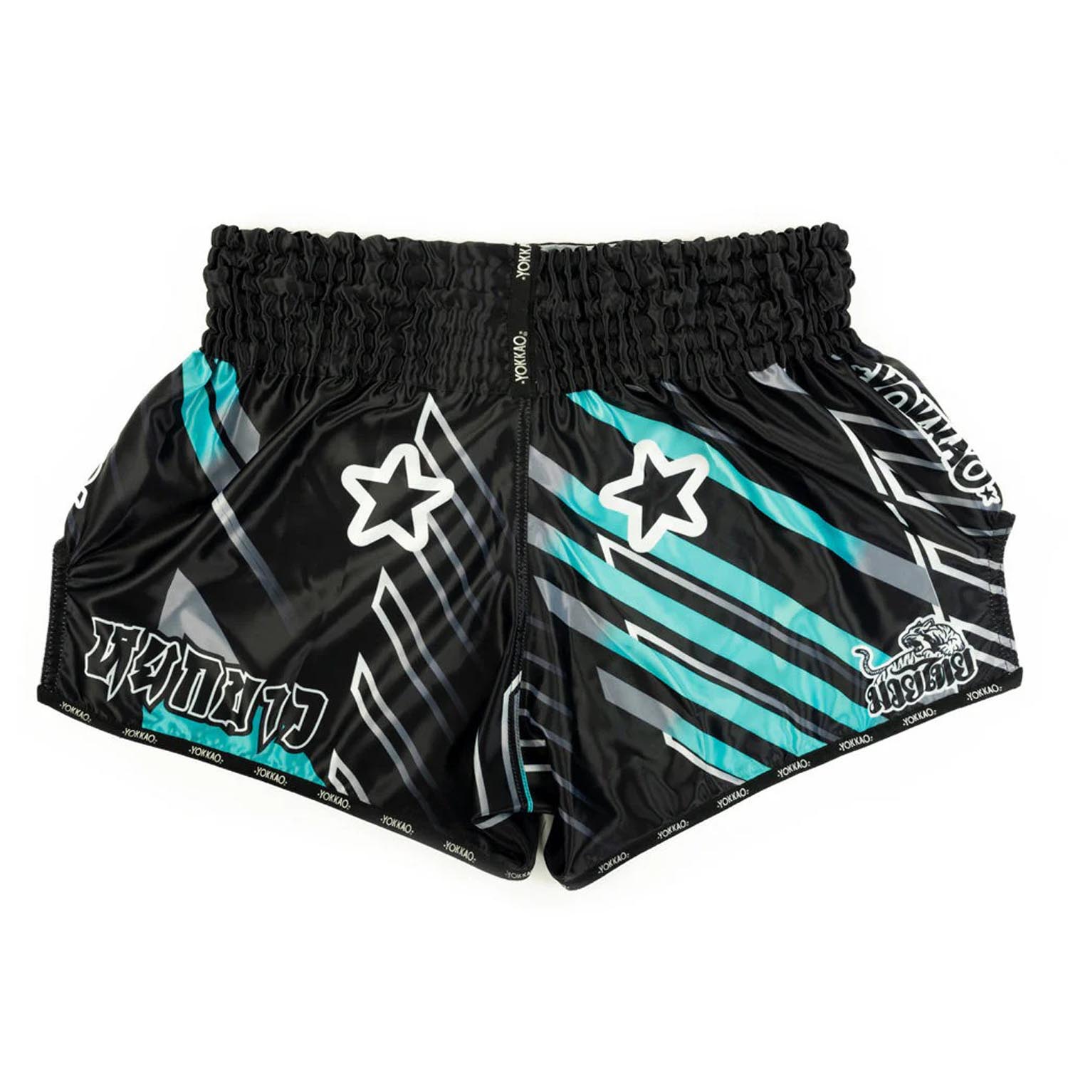 YOKKAO Muay Thai Shorts, Power, black, XXL