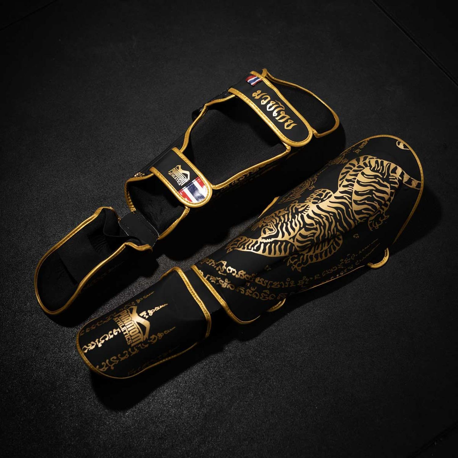 Phantom Athletics Shin Guard, Muay Thai, black-gold, L/XL