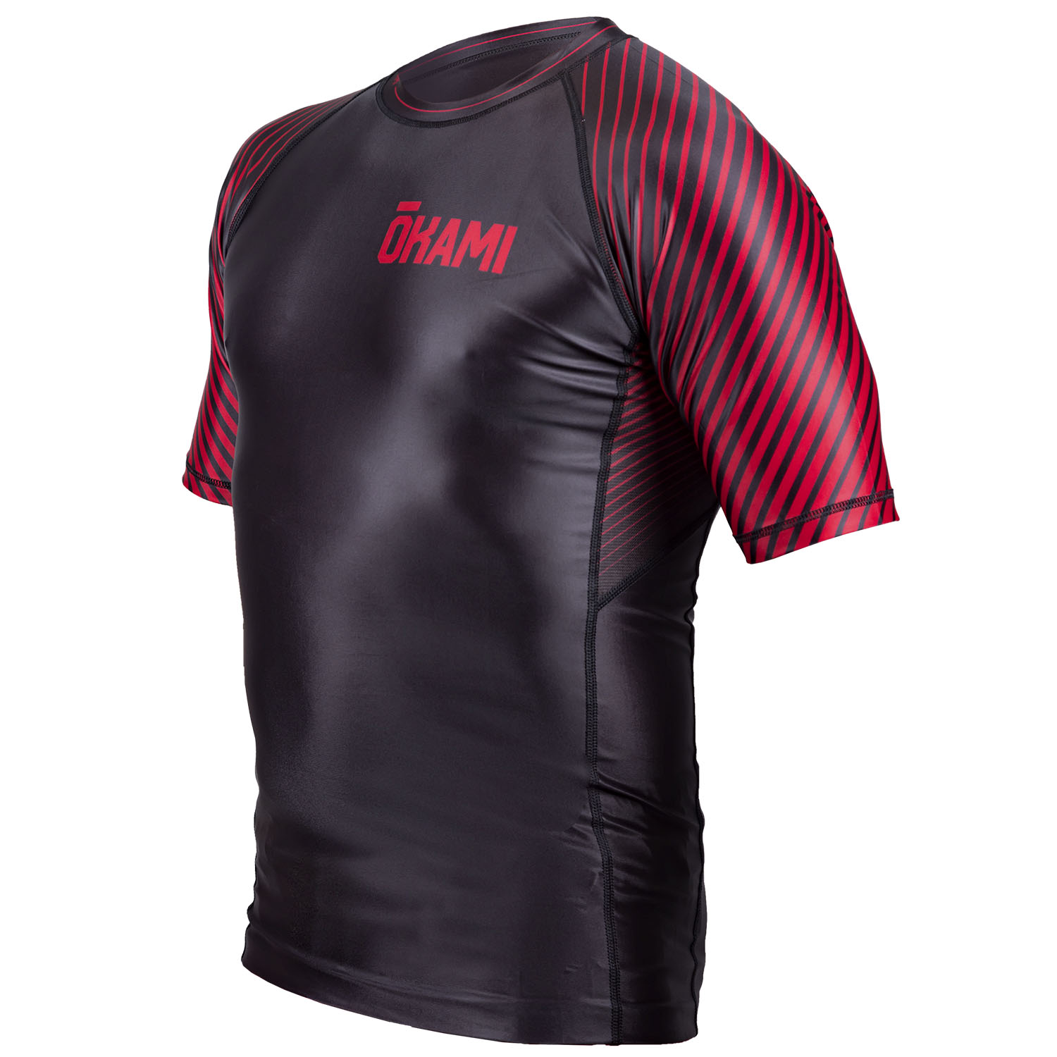 OKAMI Rashguard, S/S, Big Kanji, black, XL