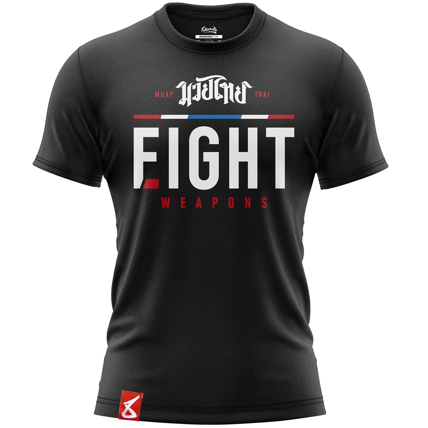 8 WEAPONS Muay Thai T-Shirt, The Fight, black, XL
