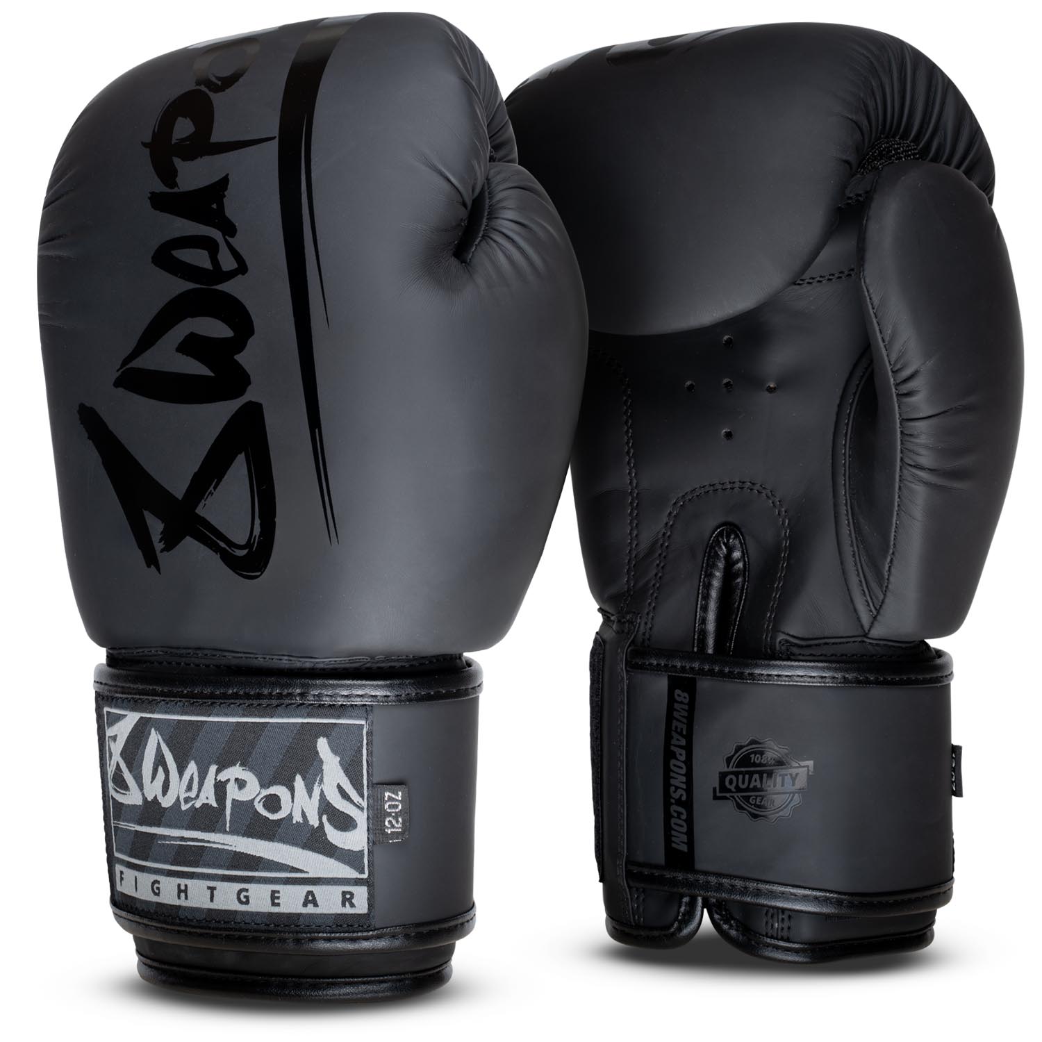 8 WEAPONS Boxing Gloves, Unlimited 2.0, black-black, 12 Oz