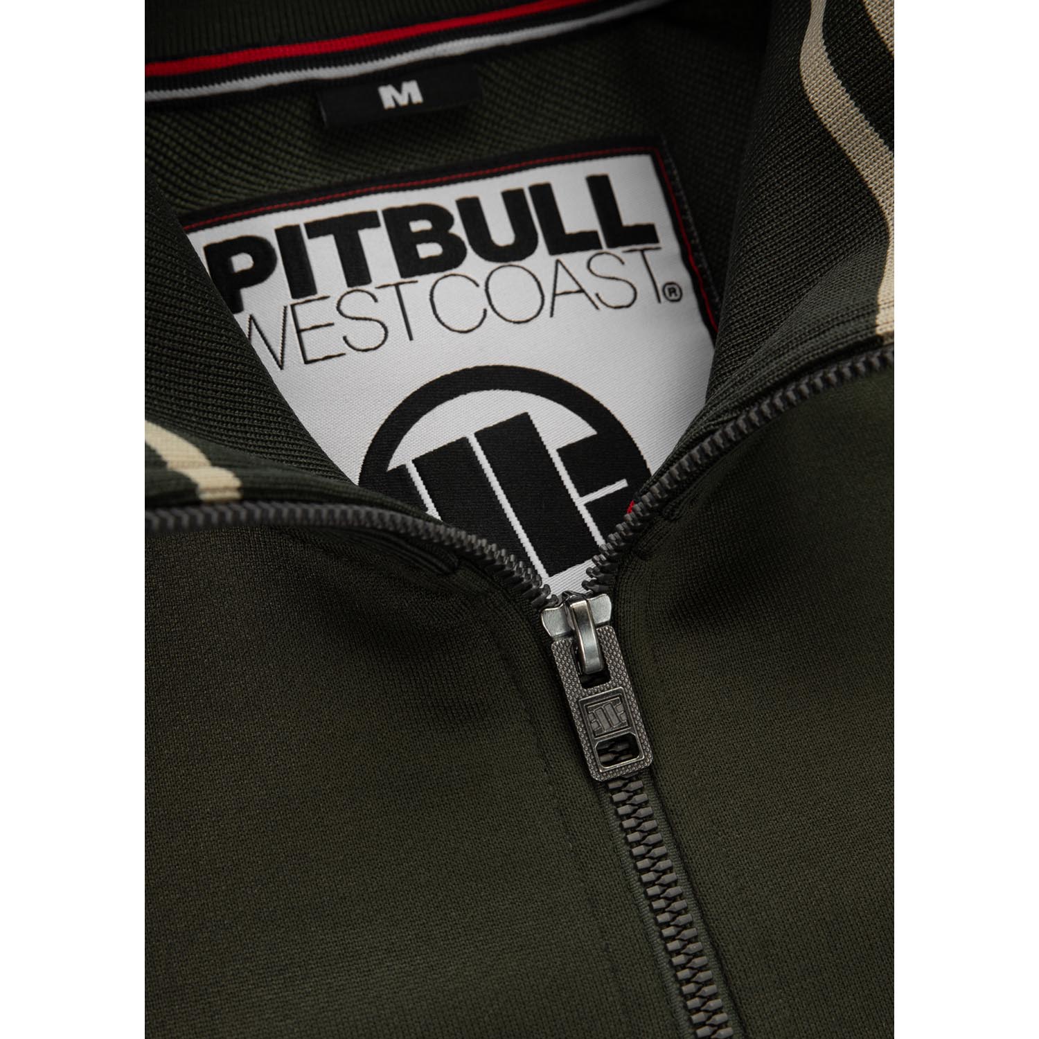 Pit Bull West Coast Trainingsjacke, Tape Logo, olive, XXL
