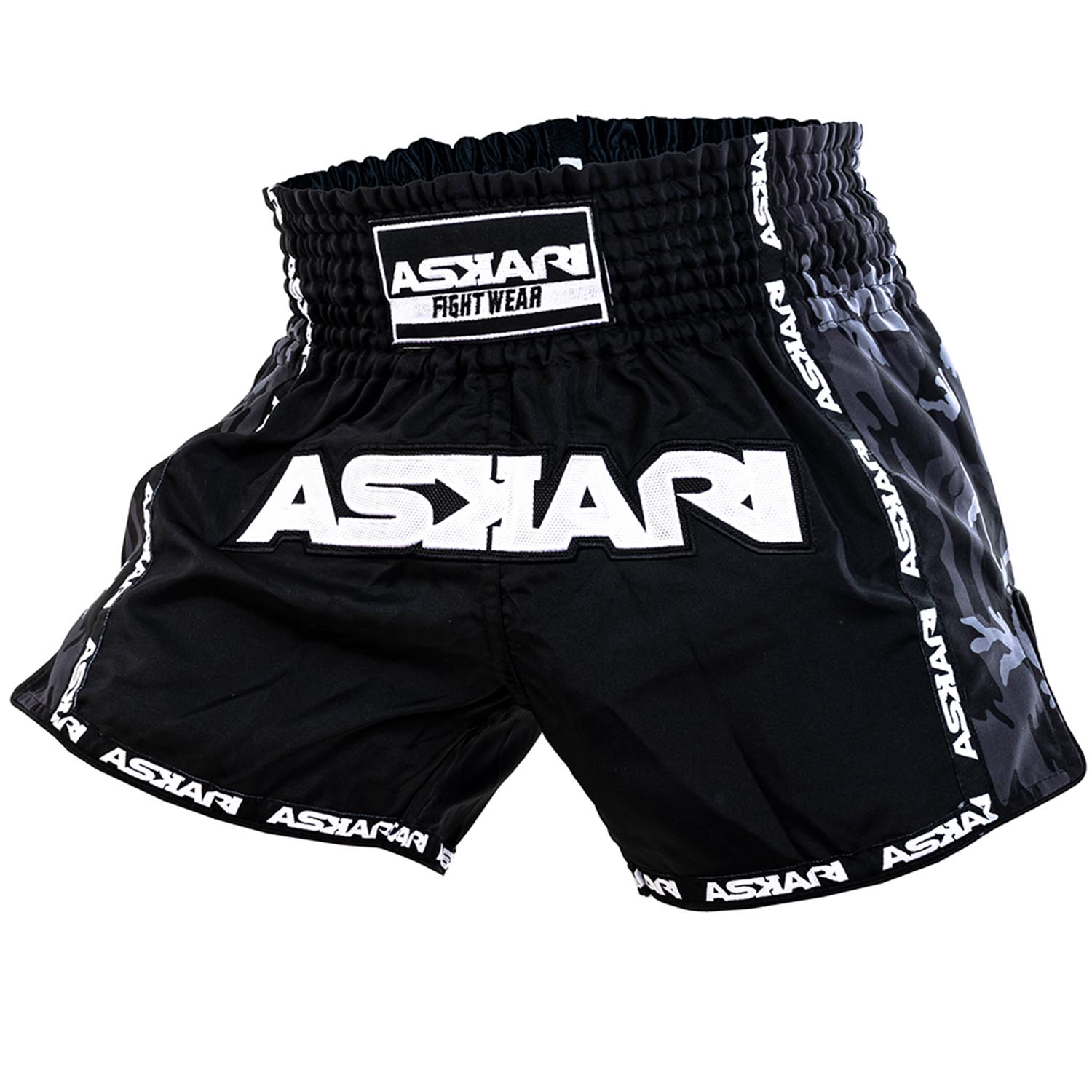 ASKARI Muay Thai Shorts, Phantom, schwarz-camo