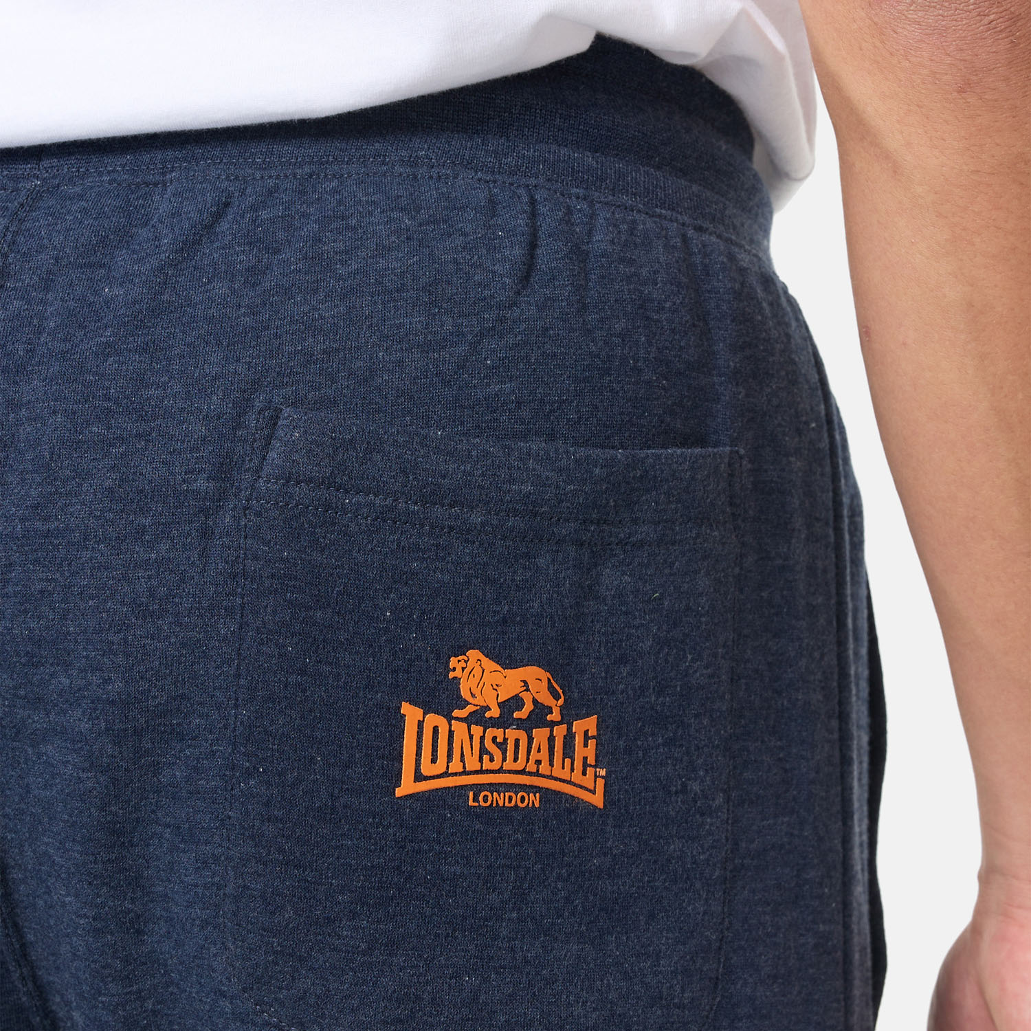 Lonsdale Jogging Pants, Wellingham, navy-orange, XL