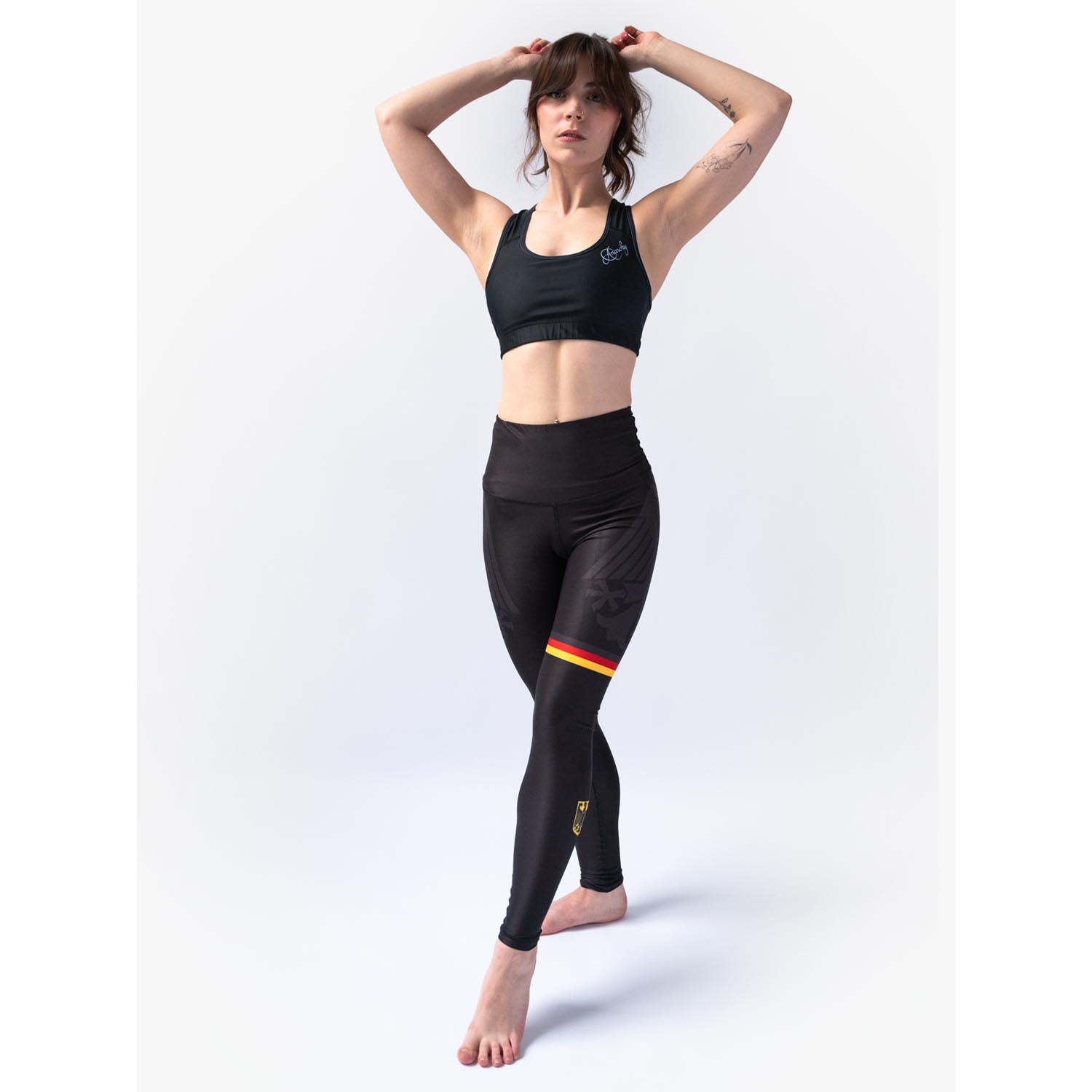 Anarchy Apparel Compression Leggings, Black Eagle, S