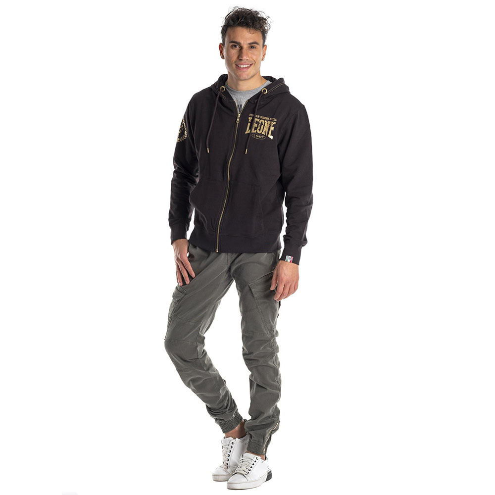 LEONE Zip Hoody, gold-black, L