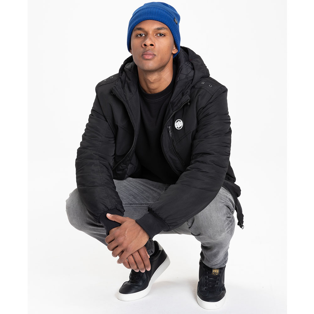 Pit Bull West Coast Beanie, Small Logo, blue
