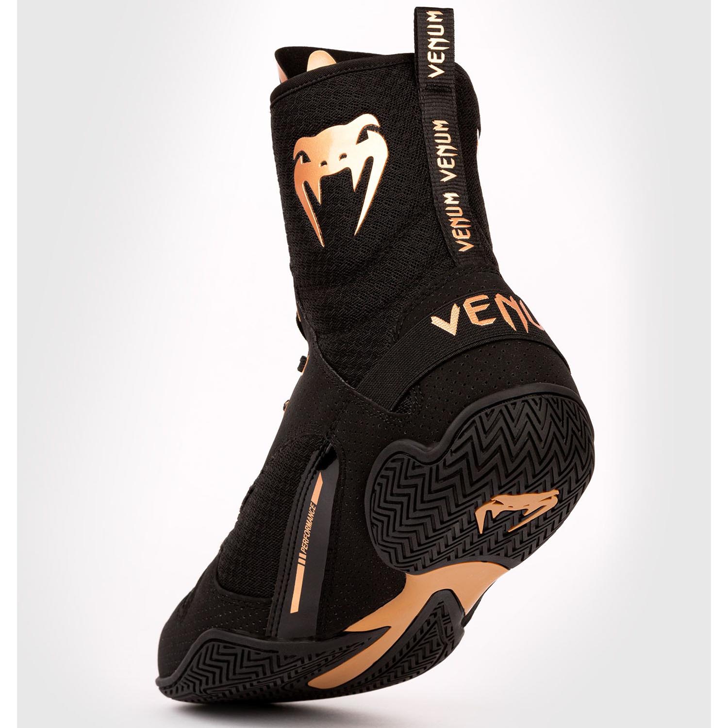 VENUM Boxing Shoes, Elite, black-bronze, 45,5