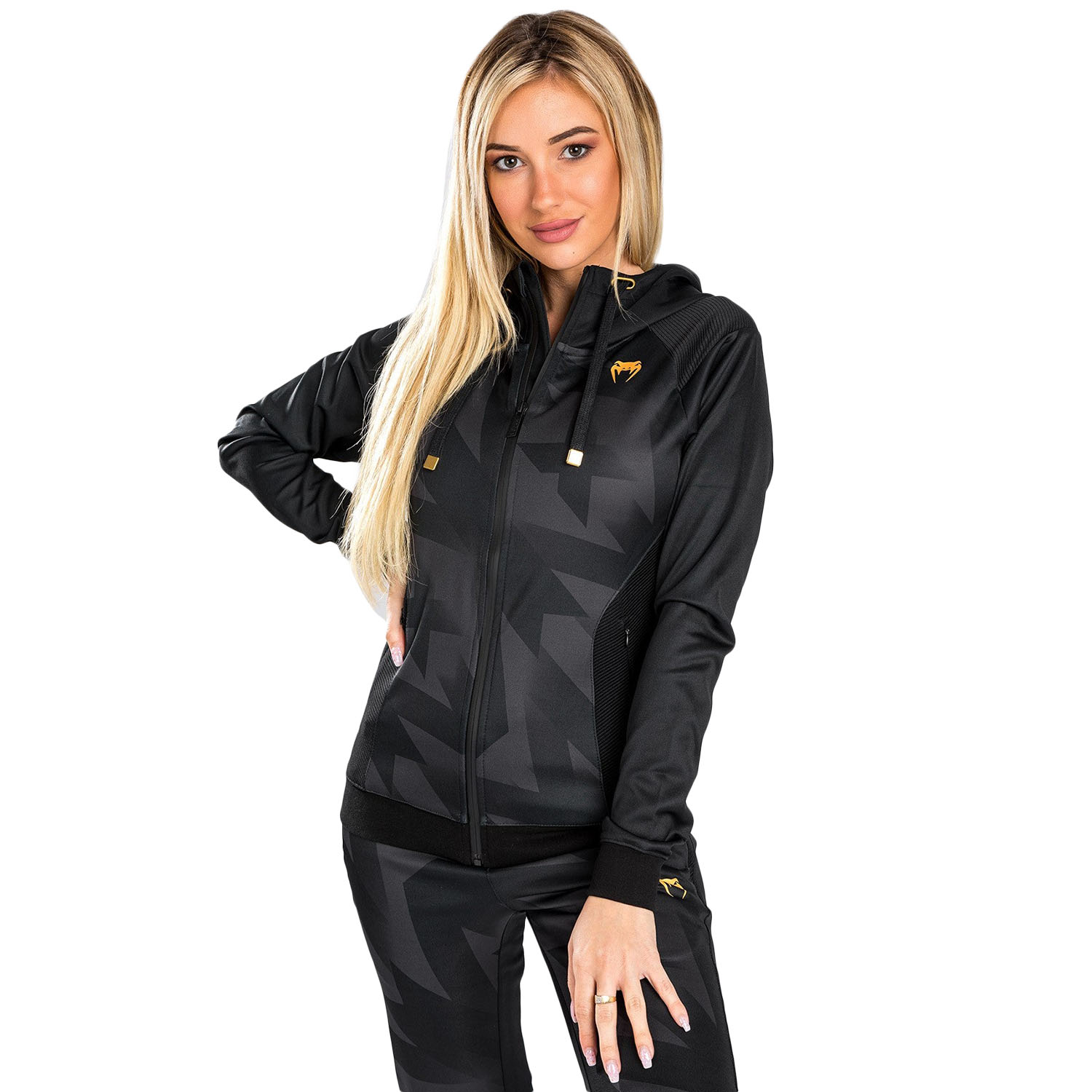 VENUM Zip Hoody, Damen, Razor, schwarz-gold, M