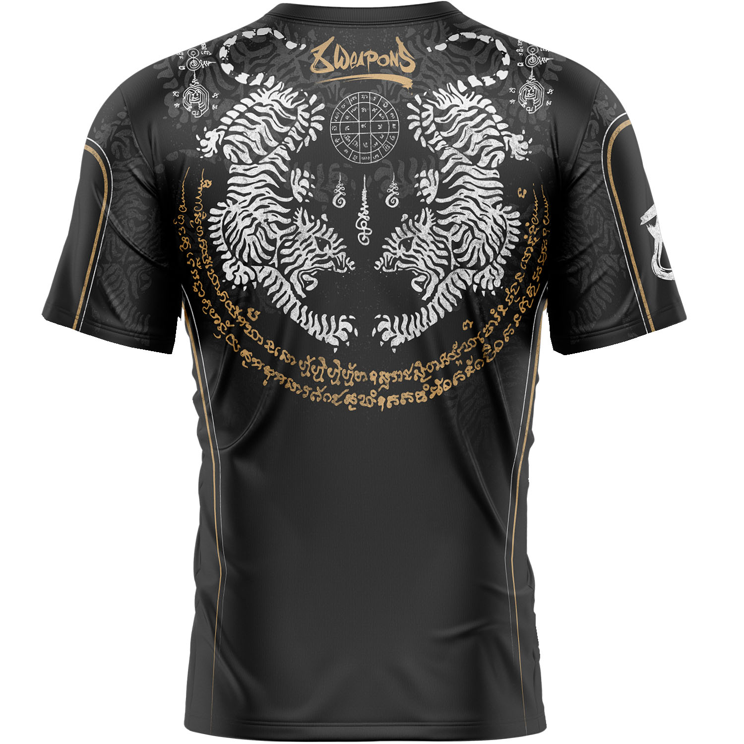 8 WEAPONS Functional T-Shirt, Tiger Yant, schwarz-gelb, XXL