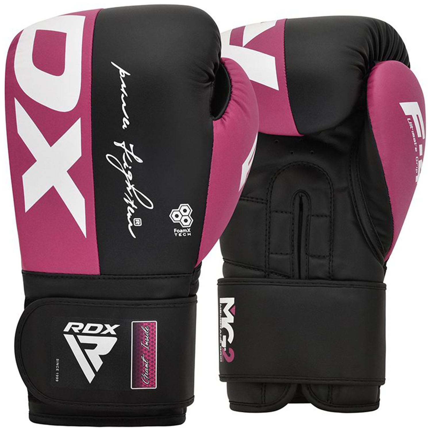 RDX Boxhandschuhe, Rex F4, schwarz-Pink, 12 Oz