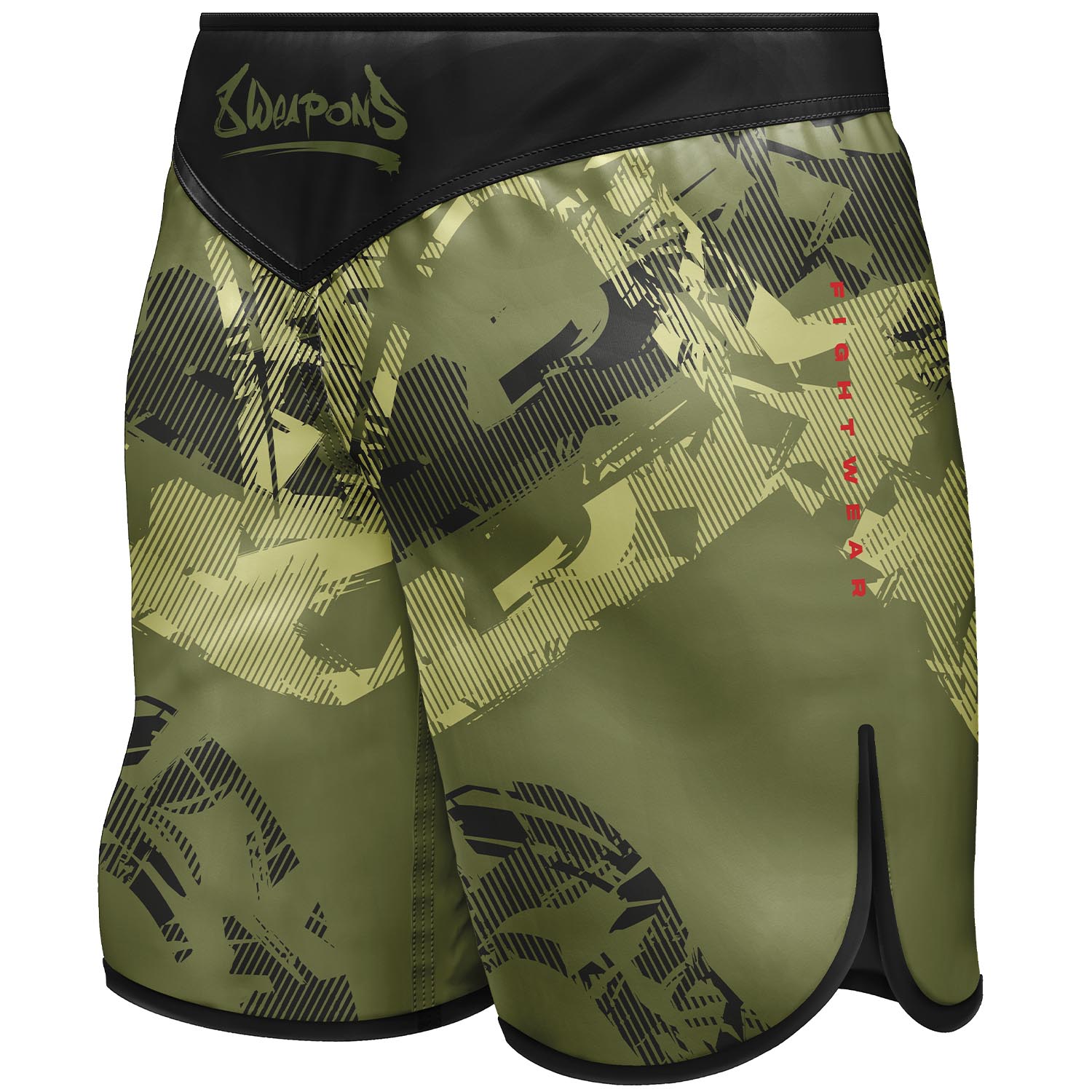 8 WEAPONS Fight Shorts, Hit 2.0, olive-black, XXL