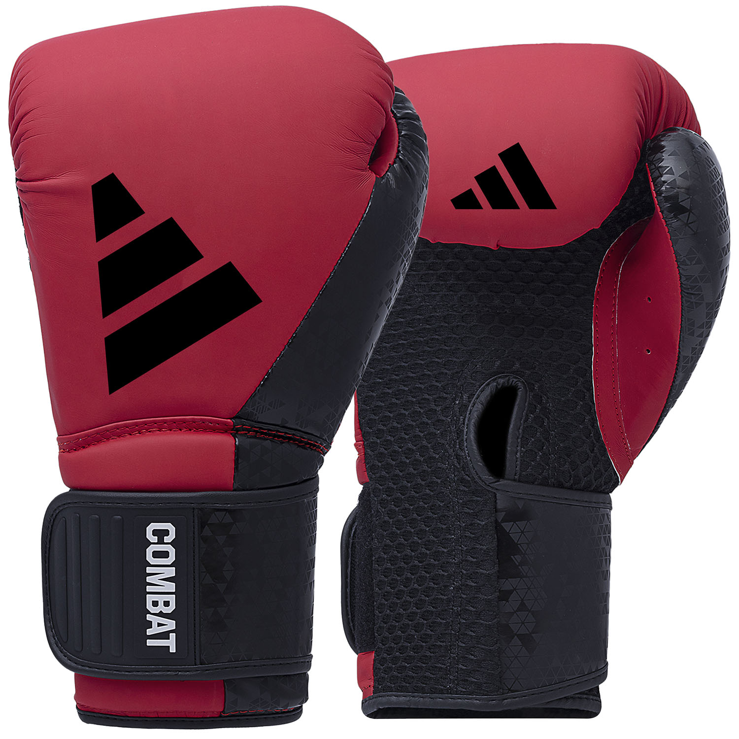 adidas Boxhandschuhe, Combat 50, rot-schwarz, 14 Oz
