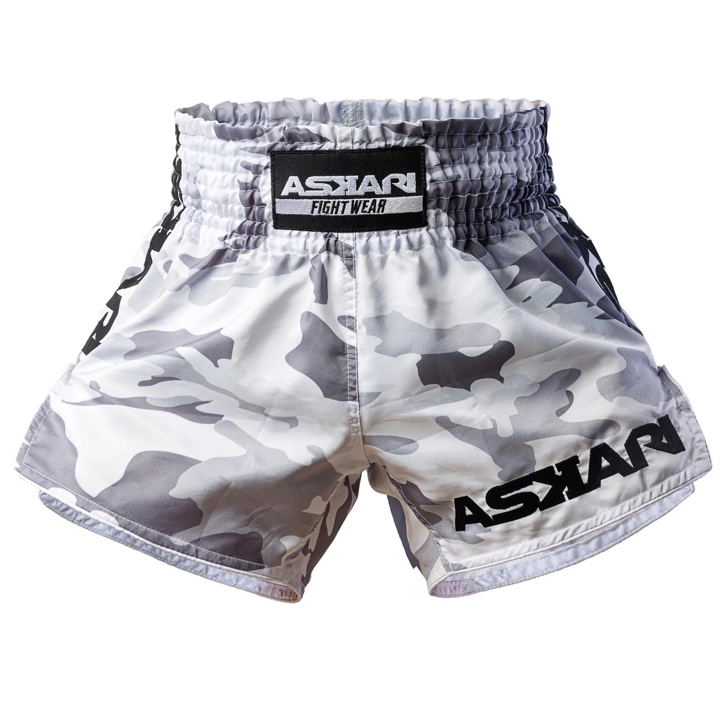 ASKARI Muay Thai Shorts, Soldier, white-camo, M