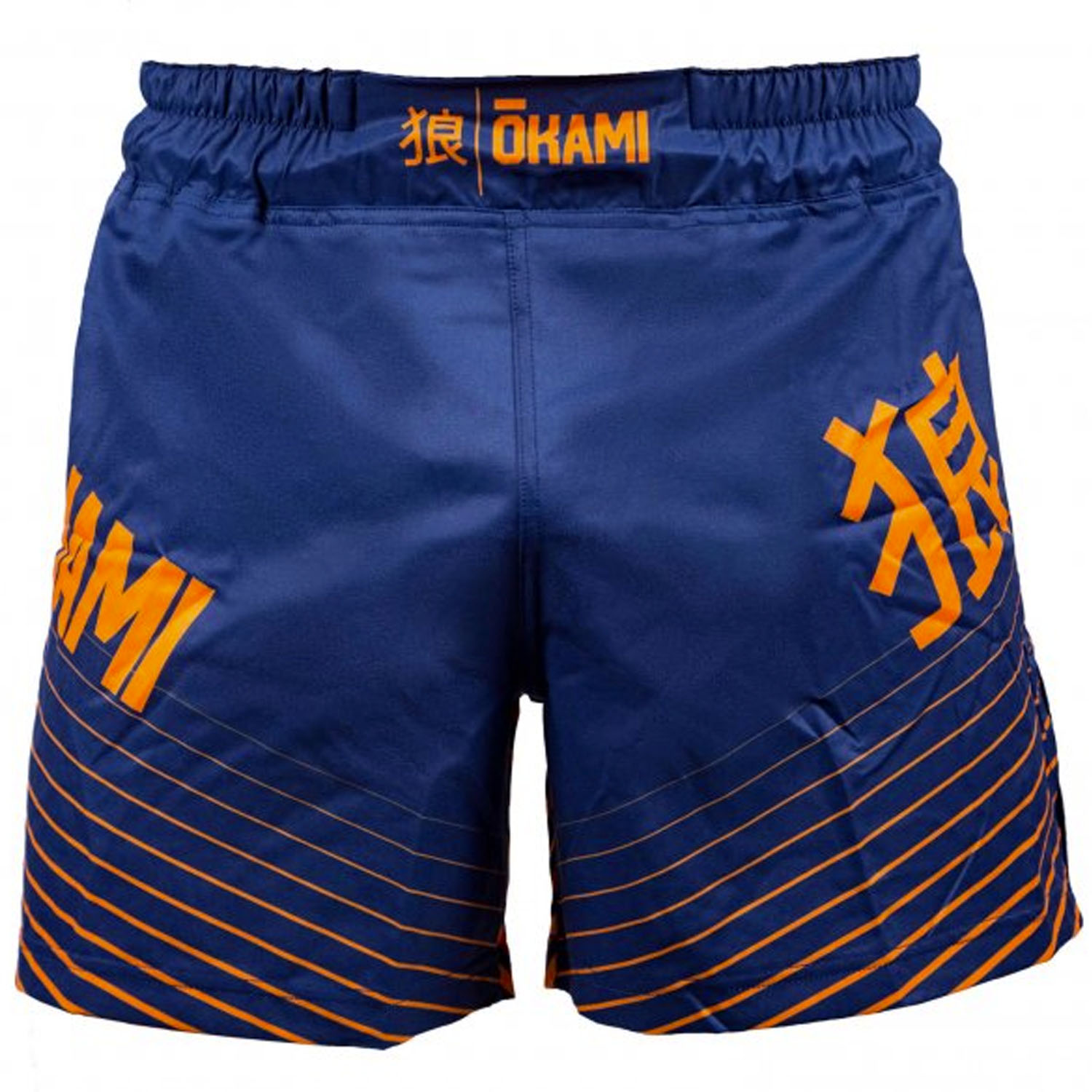 OKAMI MMA Fight Shorts, Big Kanji, navy, M