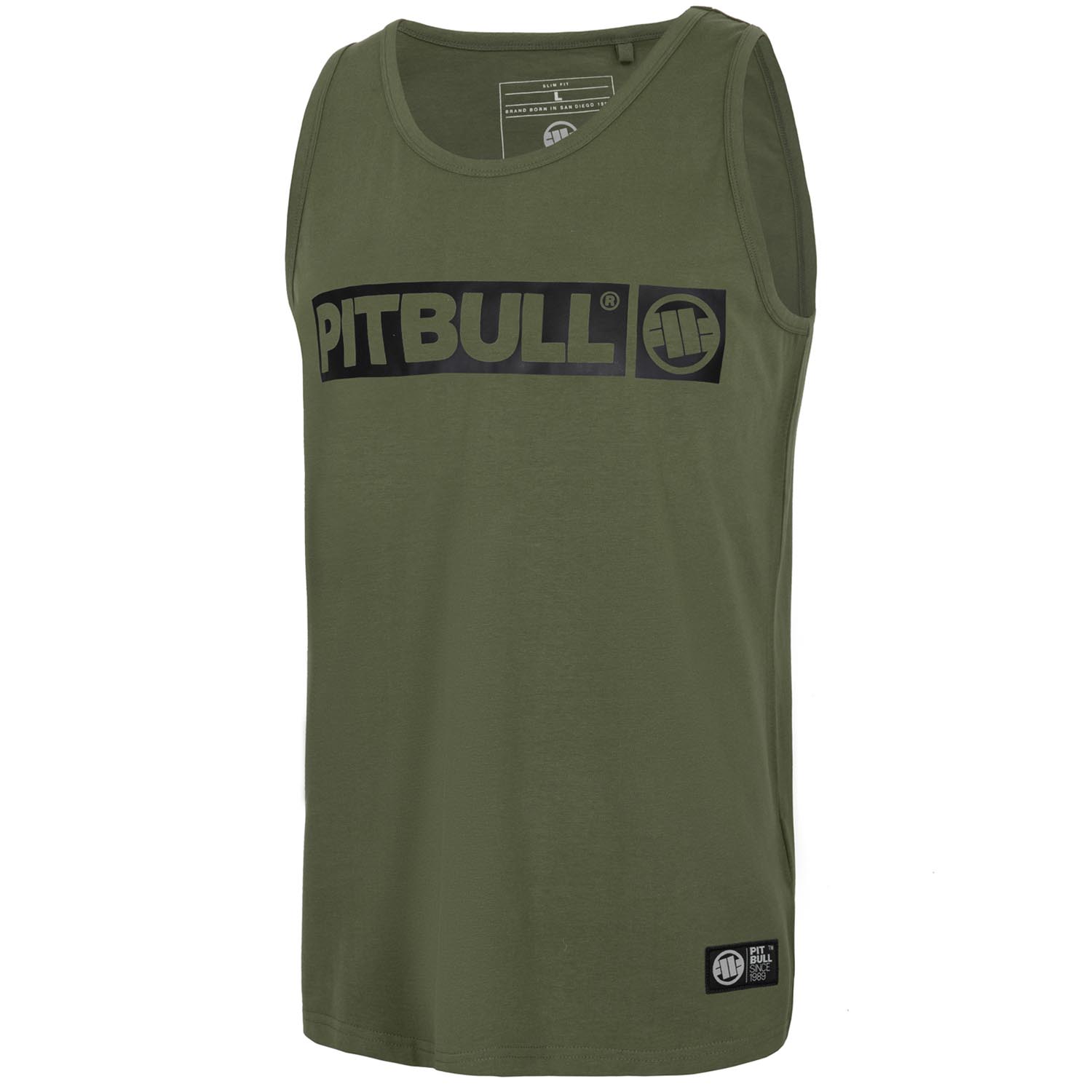 Pit Bull West Coast Tank Top, Hilltop, olive, L