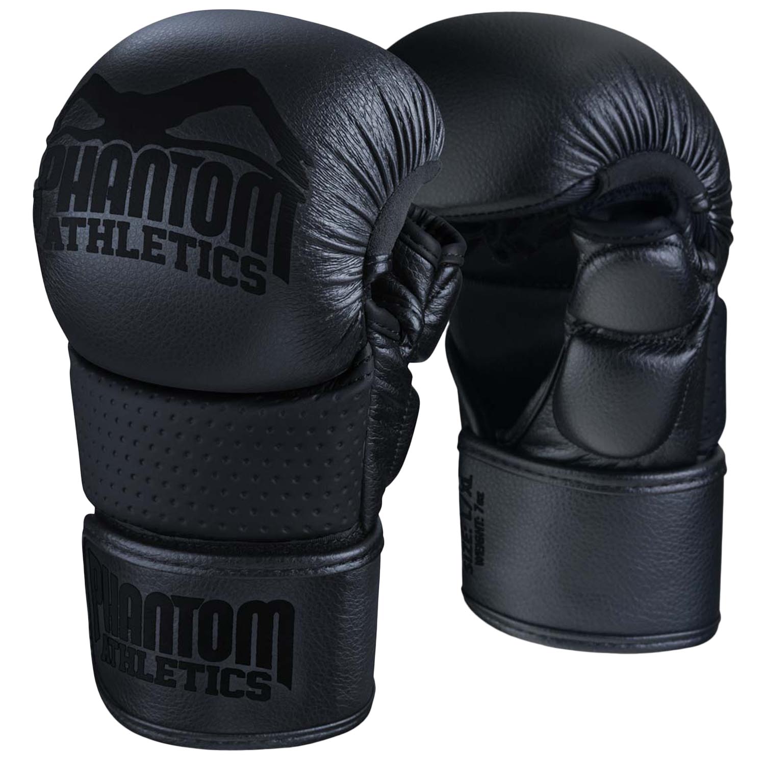 Phantom Athletics MMA Boxing Gloves, Riot, blackout Edition, black, S/M