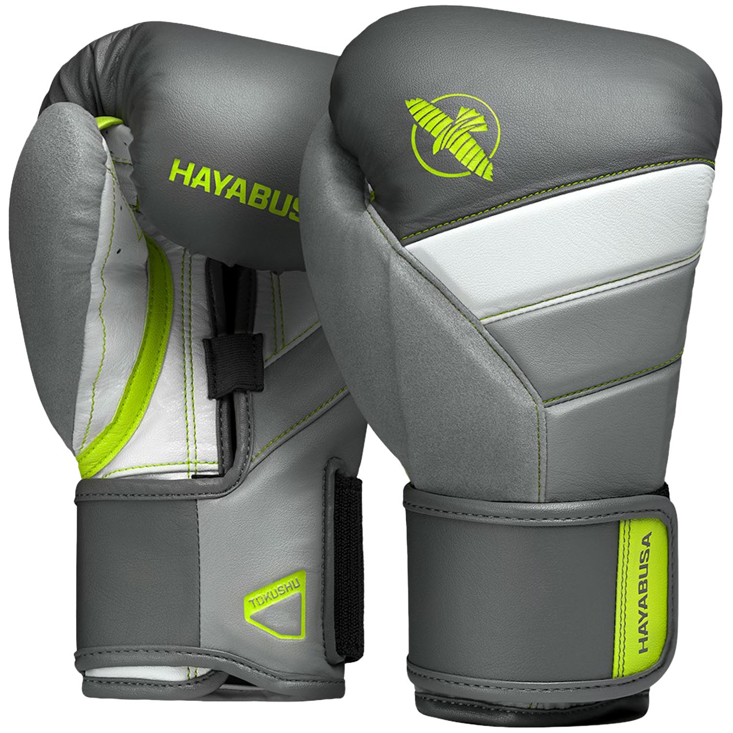 Hayabusa Boxhandschuhe, T3, grau-lime, 16 Oz