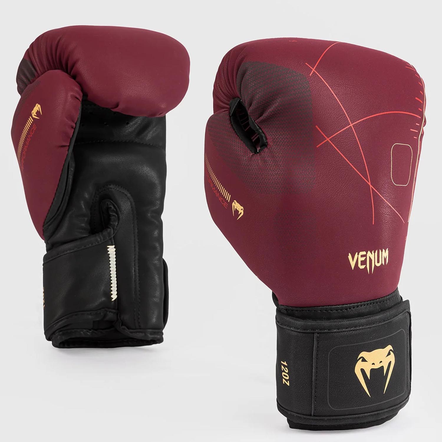 VENUM Boxing Gloves, Tactical XT, winered-gold, 16 Oz