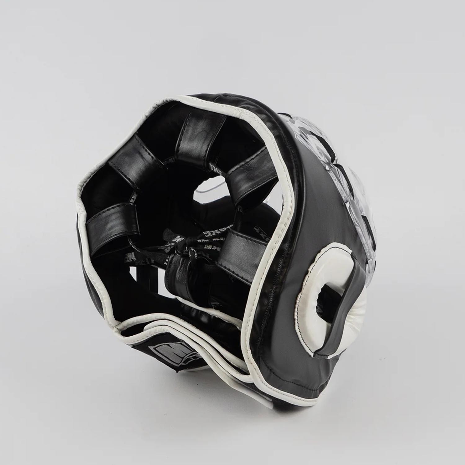 Metal Boxe Head Guard, Face, black-white, XL