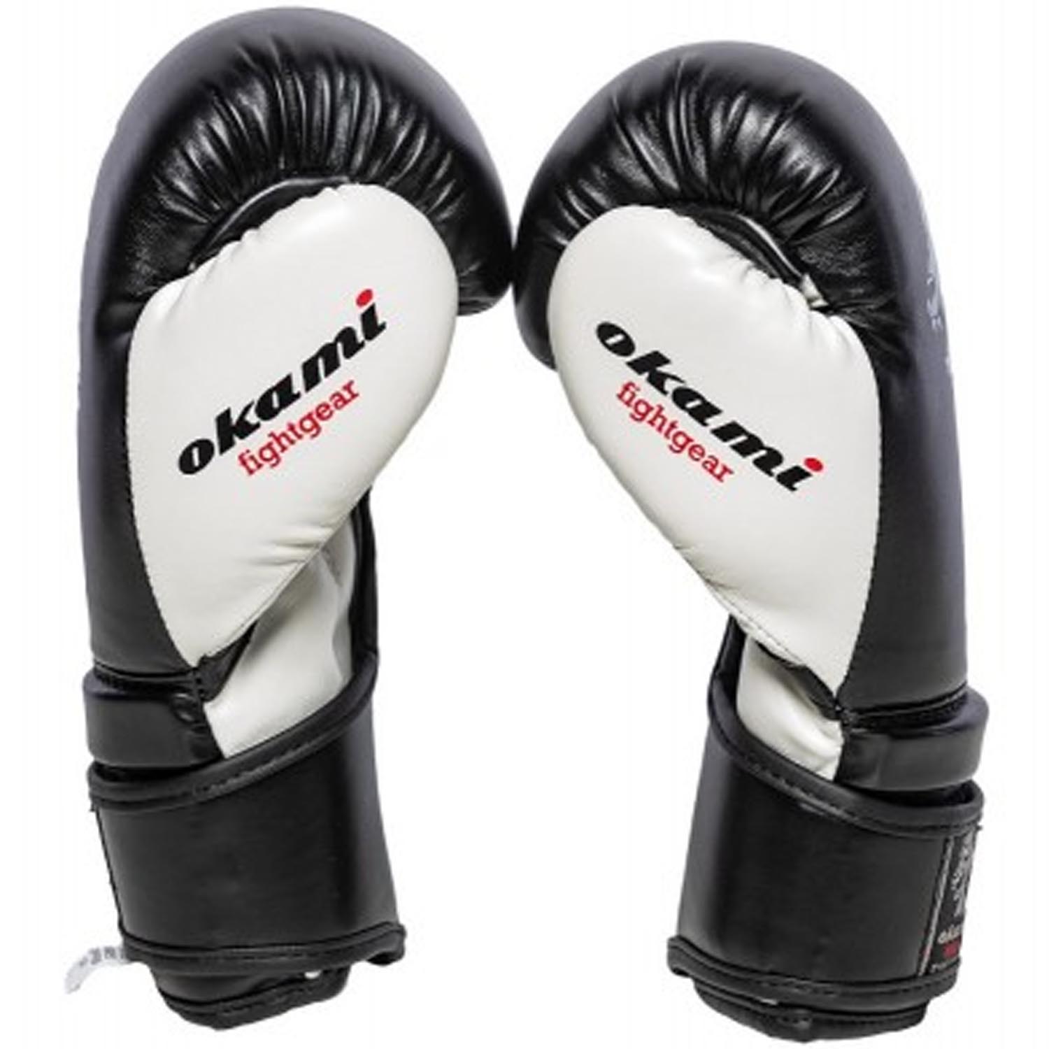 OKAMI Boxhandschuhe, Kinder, DX, Wolf Pup, schwarz-weiß, 6 Oz