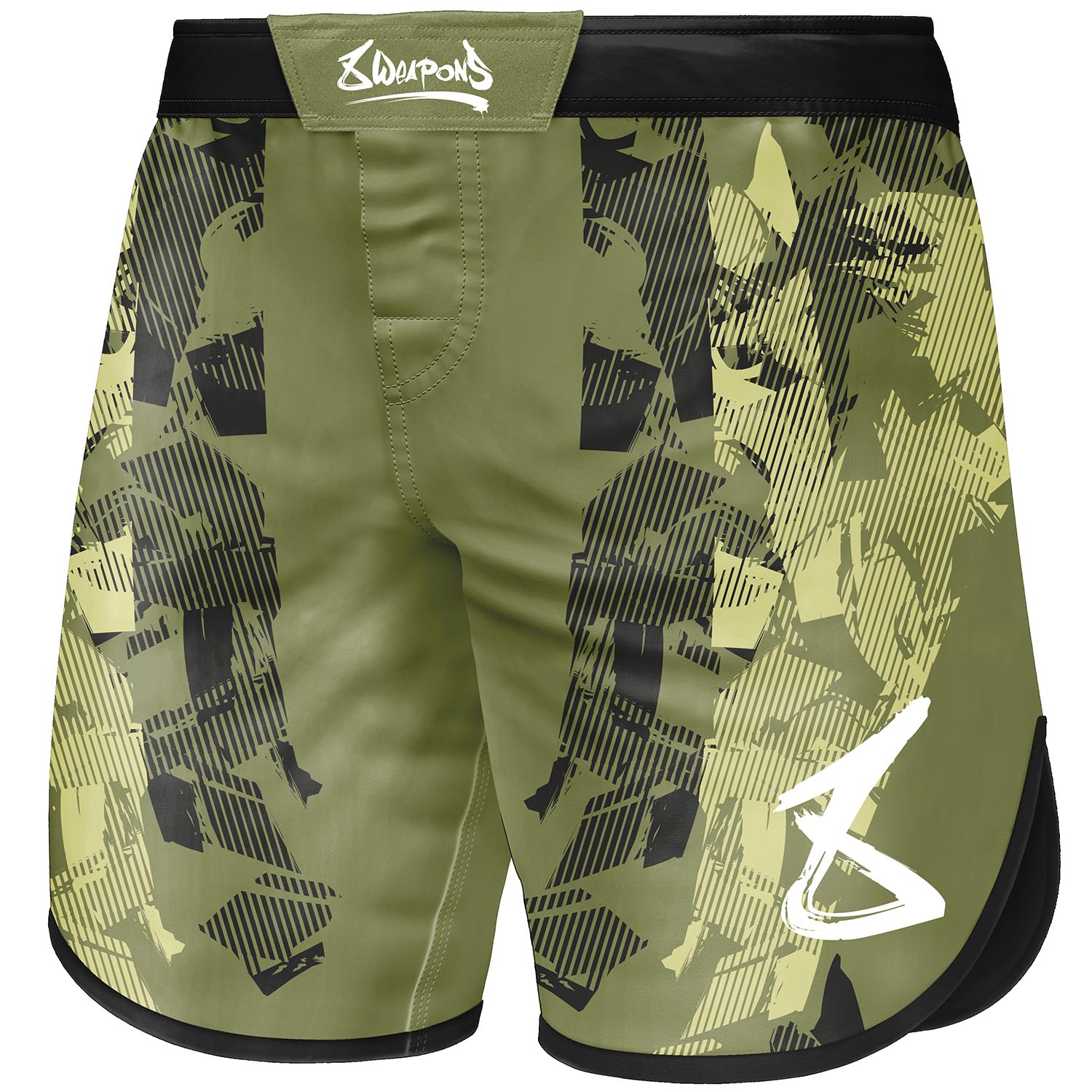 8 WEAPONS Fight Shorts, Hit 2.0, olive-black, XL