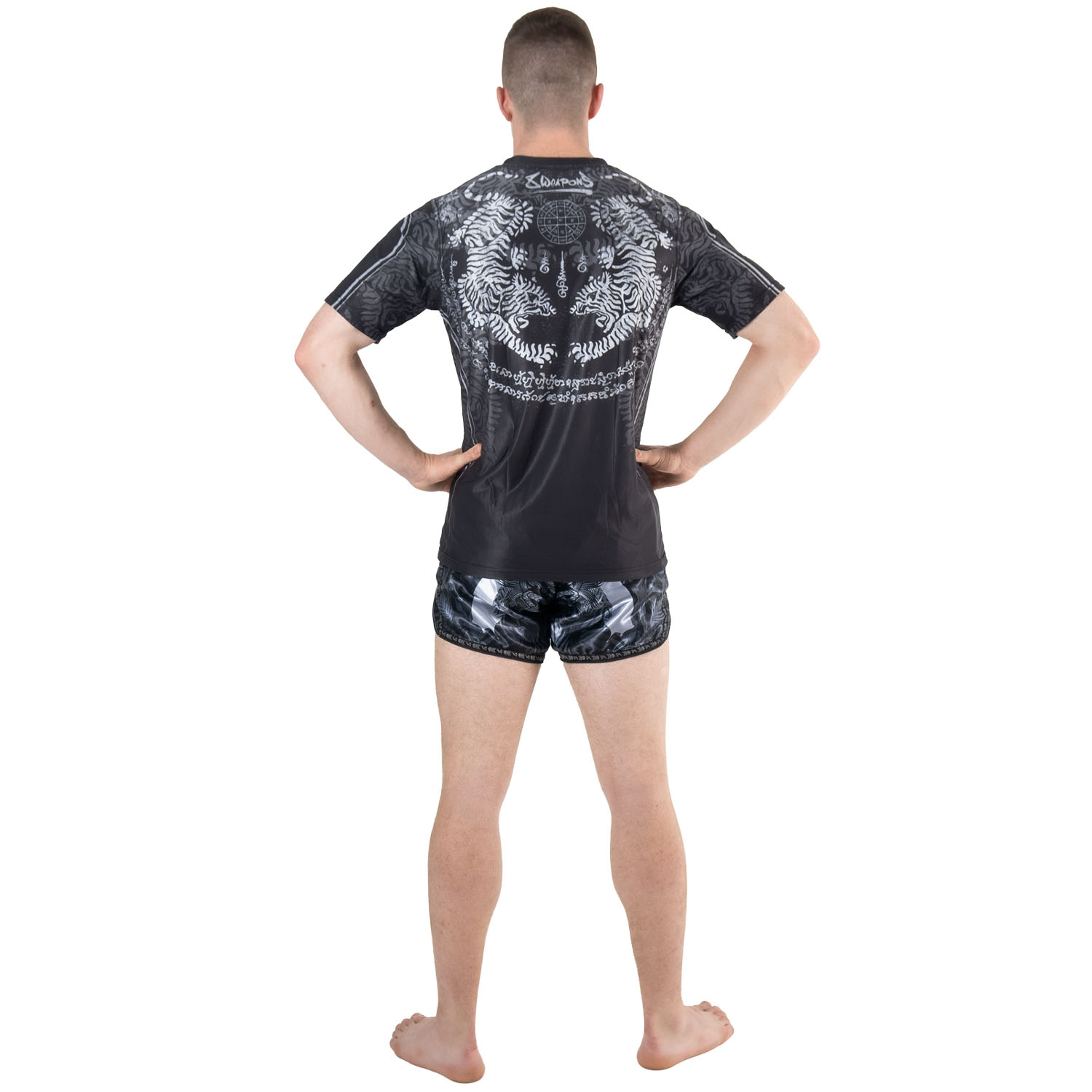 8 WEAPONS Functional T-Shirt, Tiger Yant, schwarz-grau, XXL