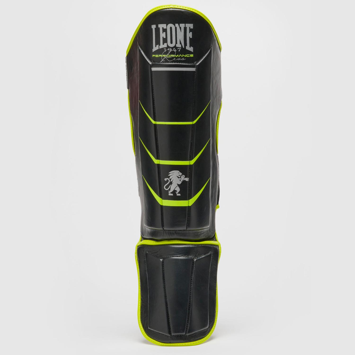 LEONE Shin Guards, Revo Fluo, black-neon yellow, S/M