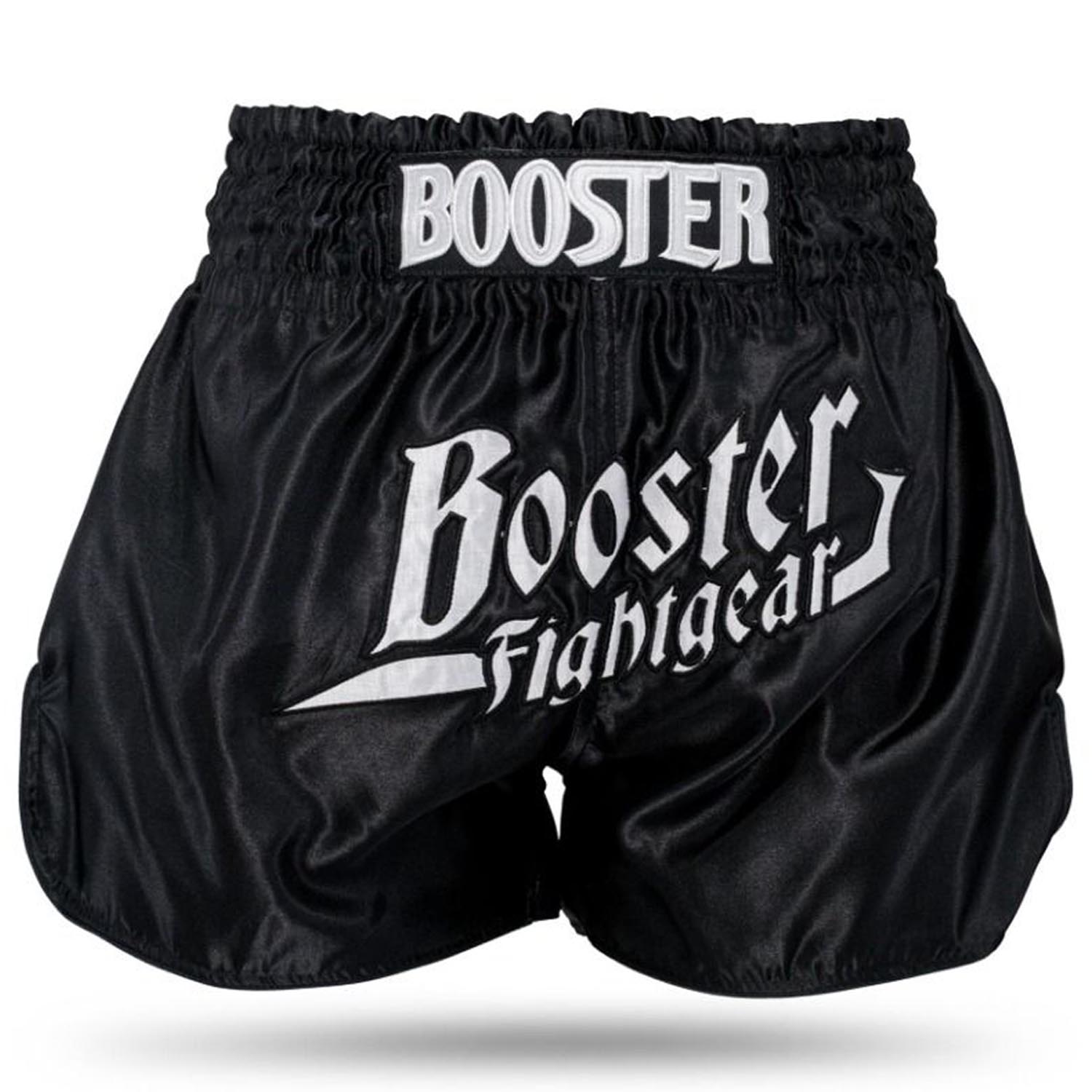 Booster Muay Thai Shorts, Thunder, schwarz-weiß, M