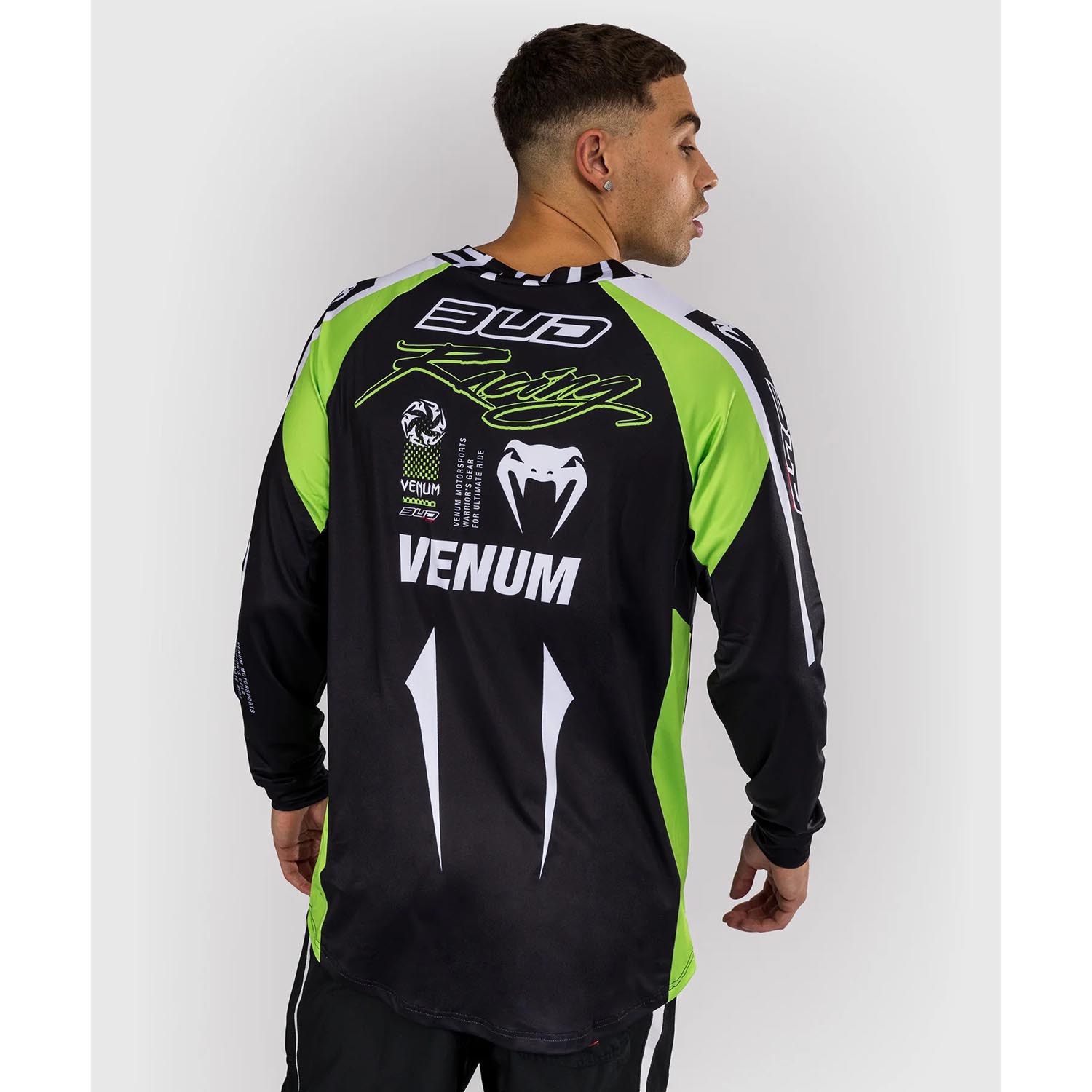 VENUM Dry Tech Shirt, L/S, Bud Racing, black-white-green, XXL