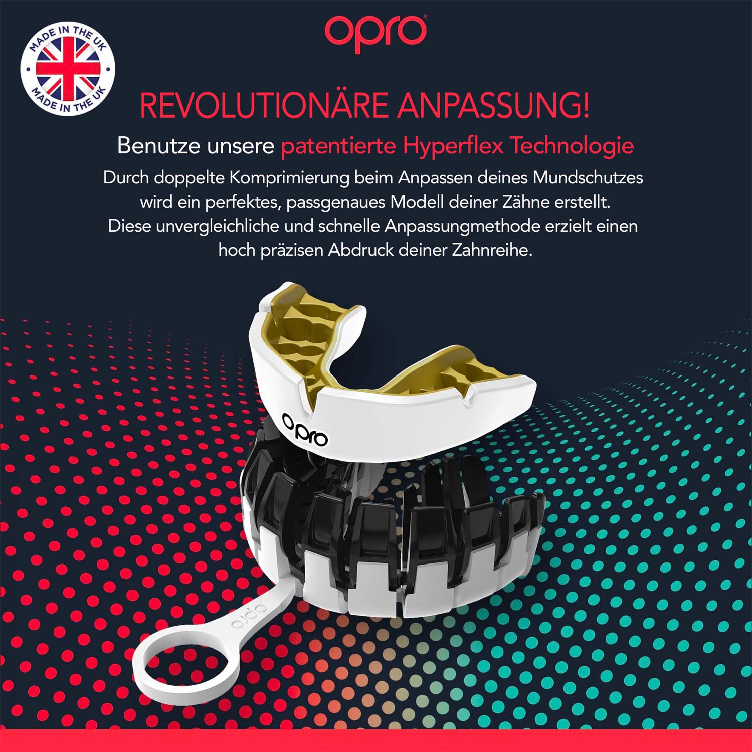 OPRO Mundschutz, Instant Custom Fit, rot