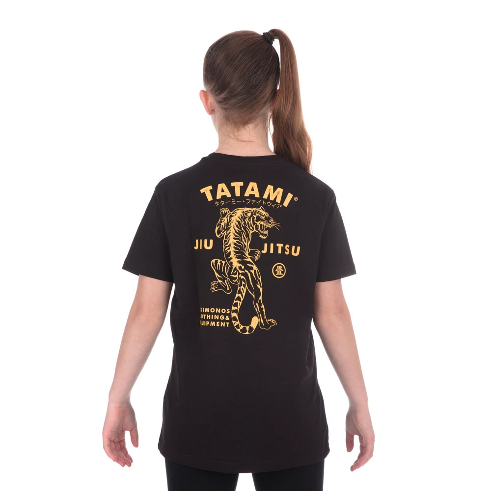Tatami T-Shirt, Kids, Tiger Style, black, 12-13 J
