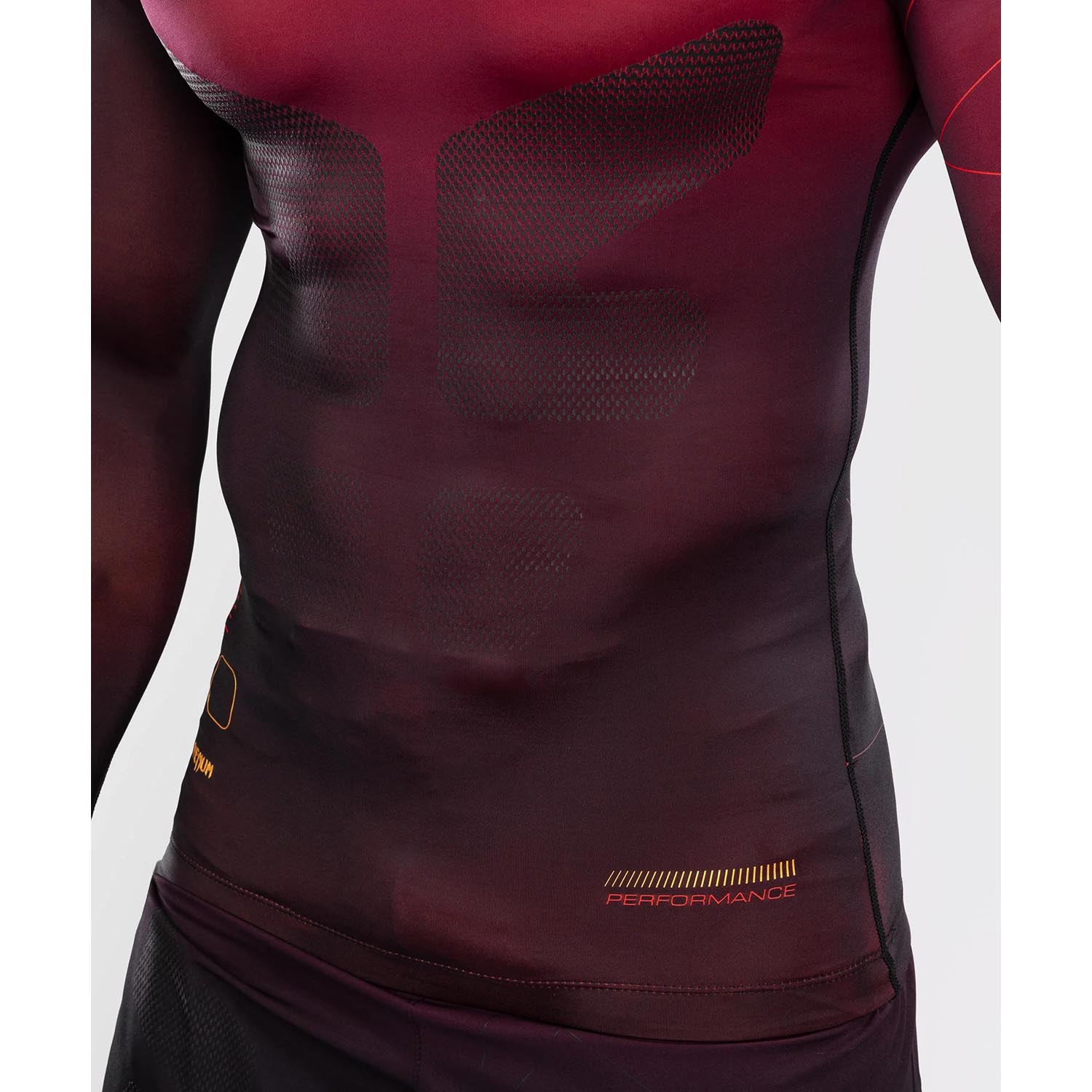 VENUM Rashguard, L/S, Tactical XT, winered-gold, XXL