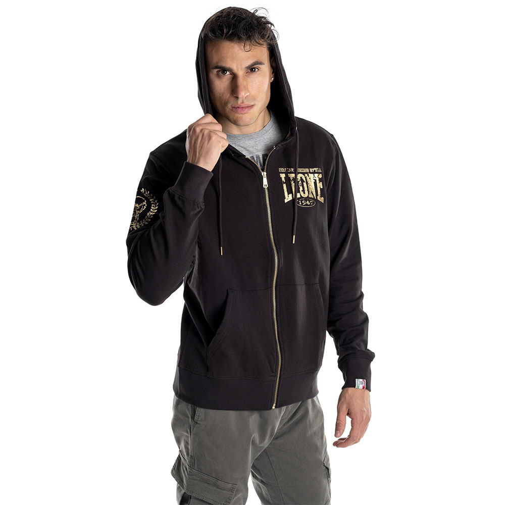 LEONE Zip Hoody, gold-black, L