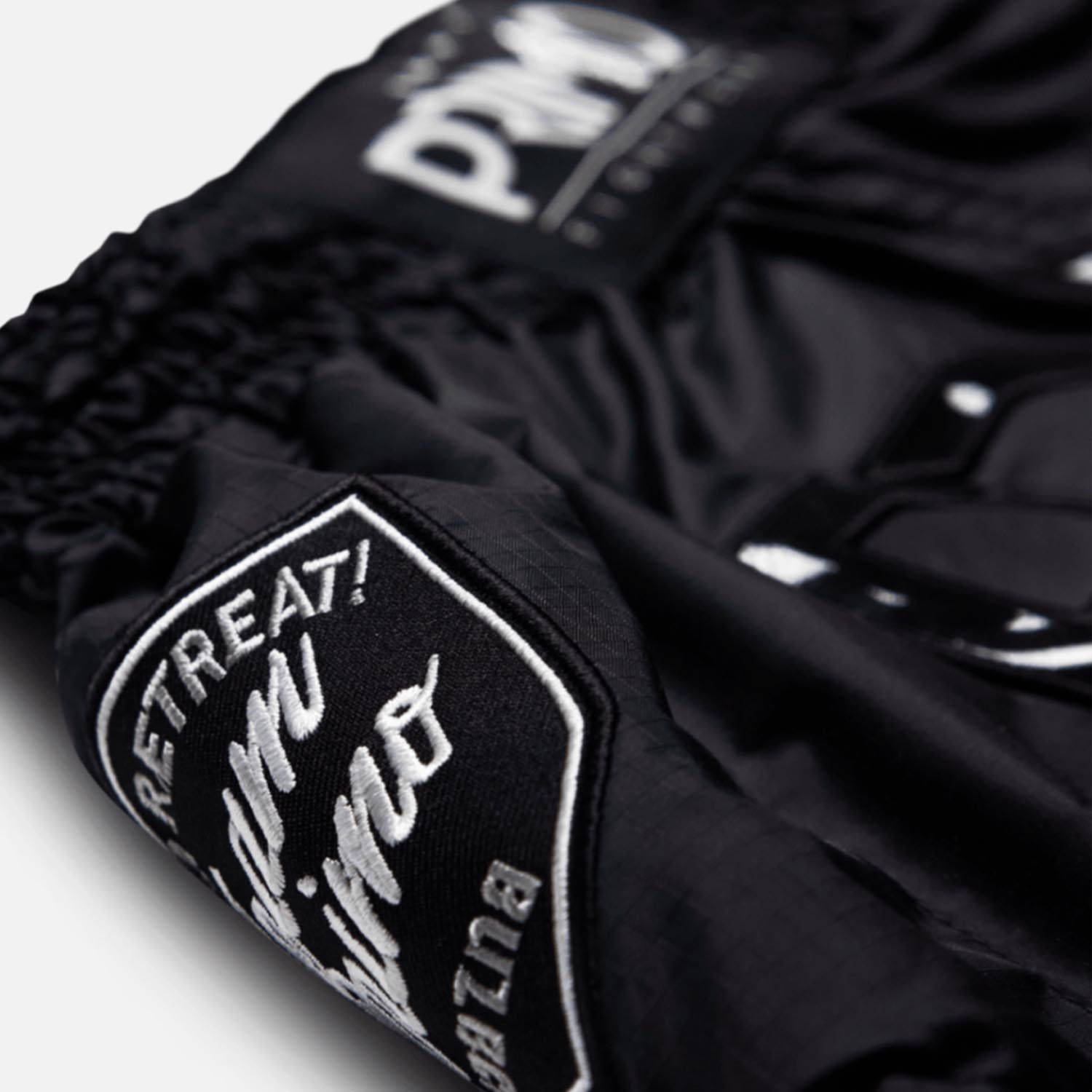PRIMO Muay Thai Shorts, Black Panther II, black, XXL