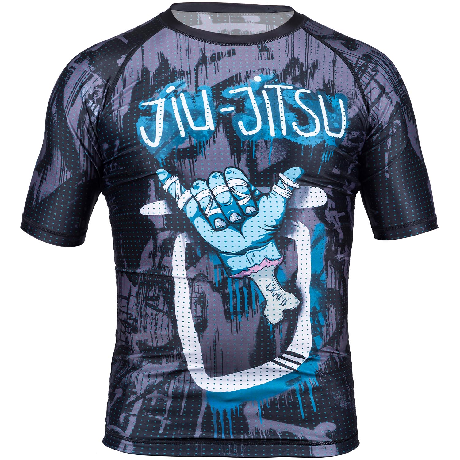 OKAMI Rashguard, L/S, Hang Loose, grey-blue, XXL