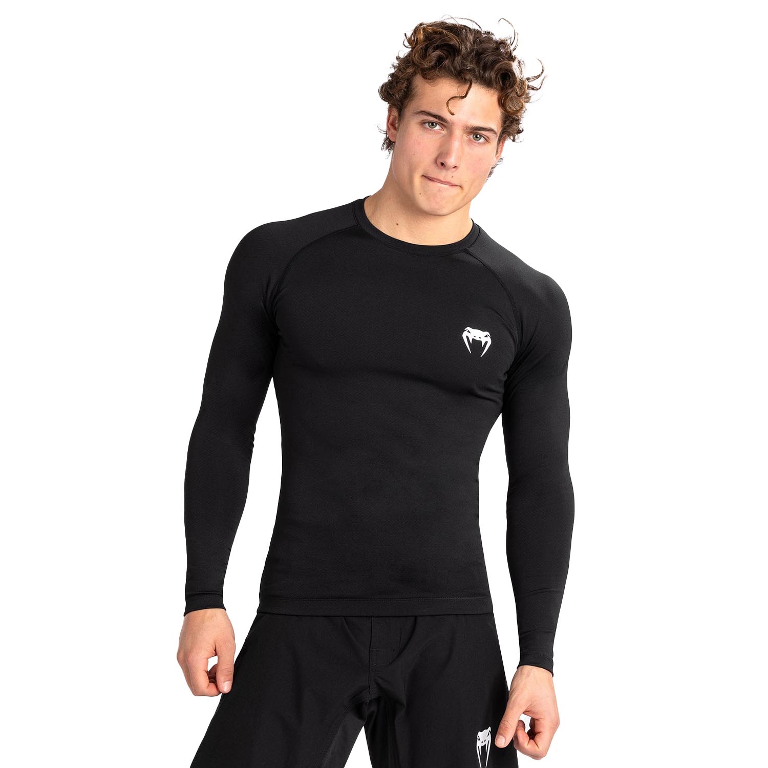 VENUM Rashguard, L/S, Contender, schwarz-weiß, XXL