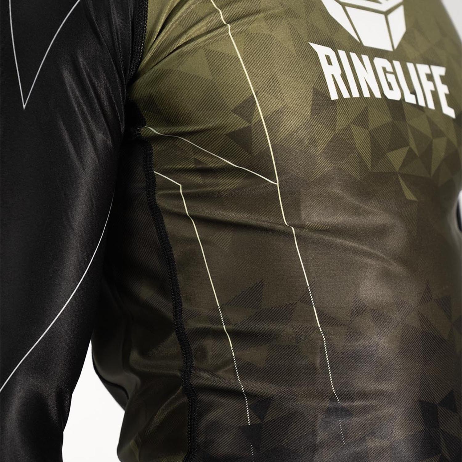 RINGLIFE Rashguard, L/S - Transition schwarz-grün XXL