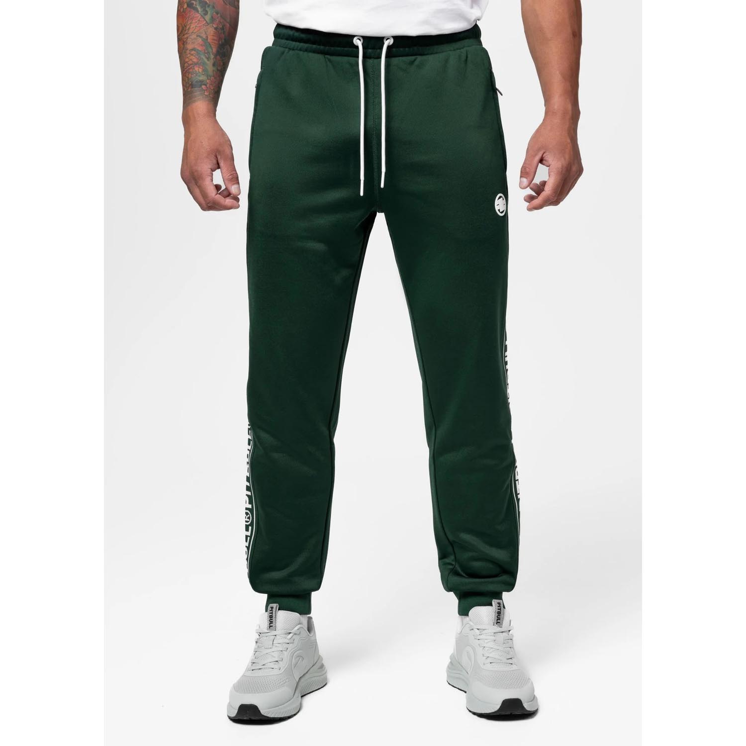 Pit Bull West Coast Trackpants, Tape Logo, green, XXXL