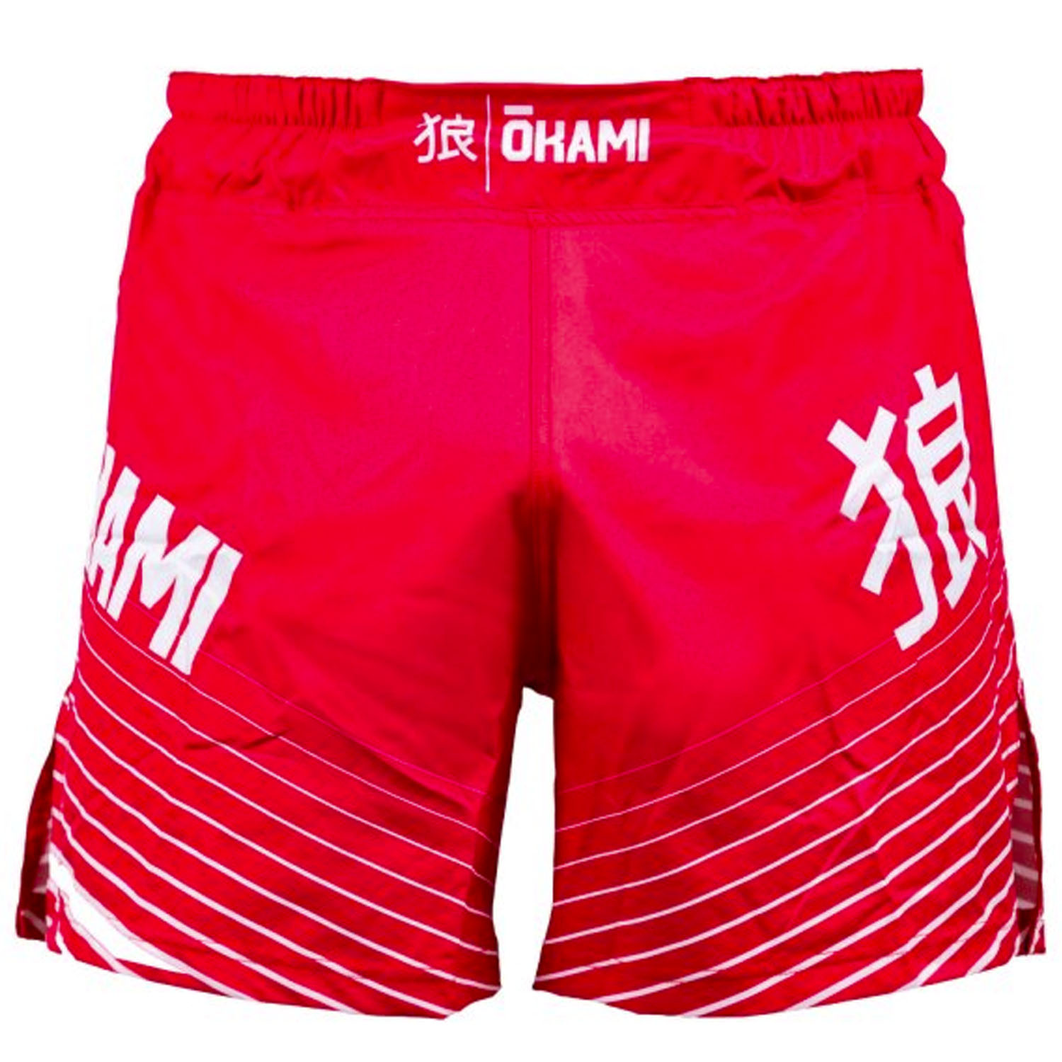 OKAMI MMA Fight Shorts, Big Kanji, red, XL