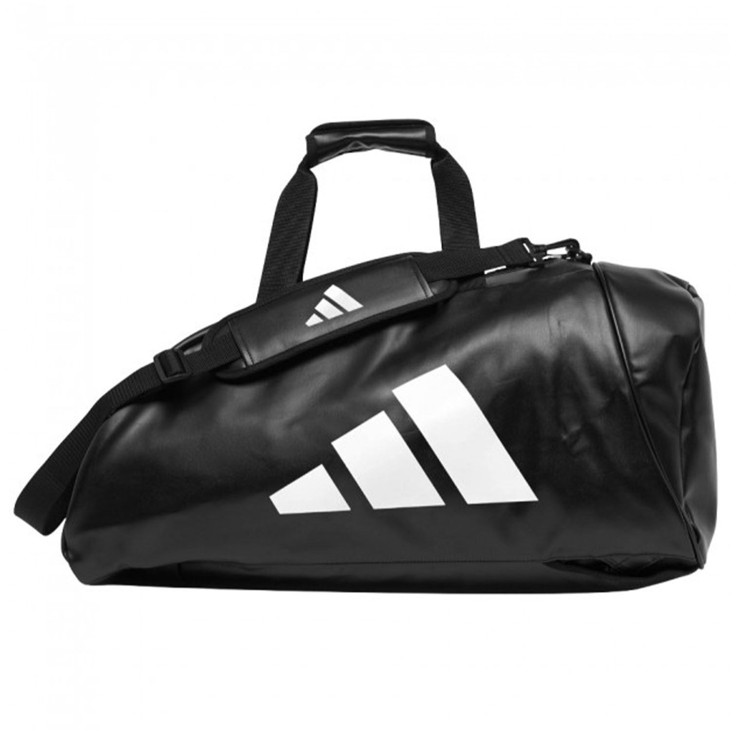 adidas Sporttasche, 2in1 PU, schwarz-weiß