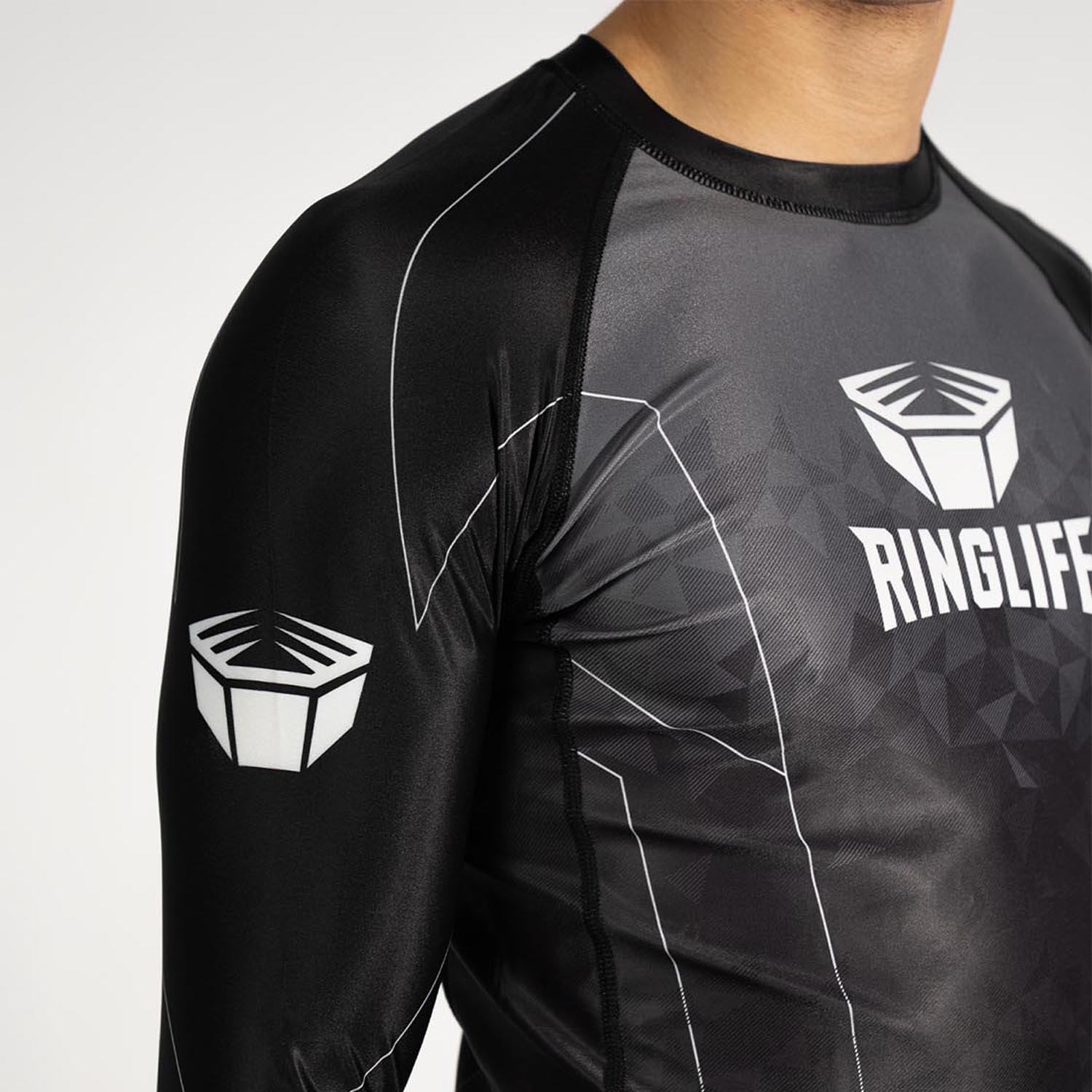 RINGLIFE Rashguard, L/S - Transition schwarz-grau XL