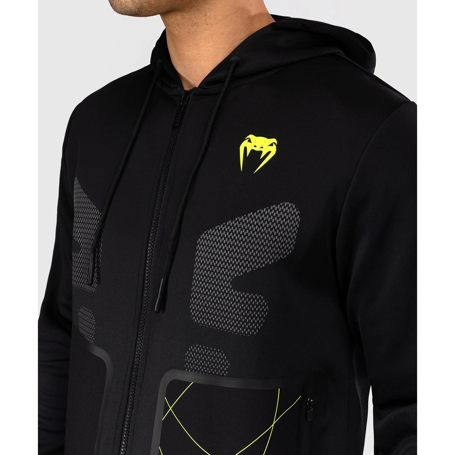 VENUM Zip Hoody, Training Camp 4.0, black-neon green, XXL