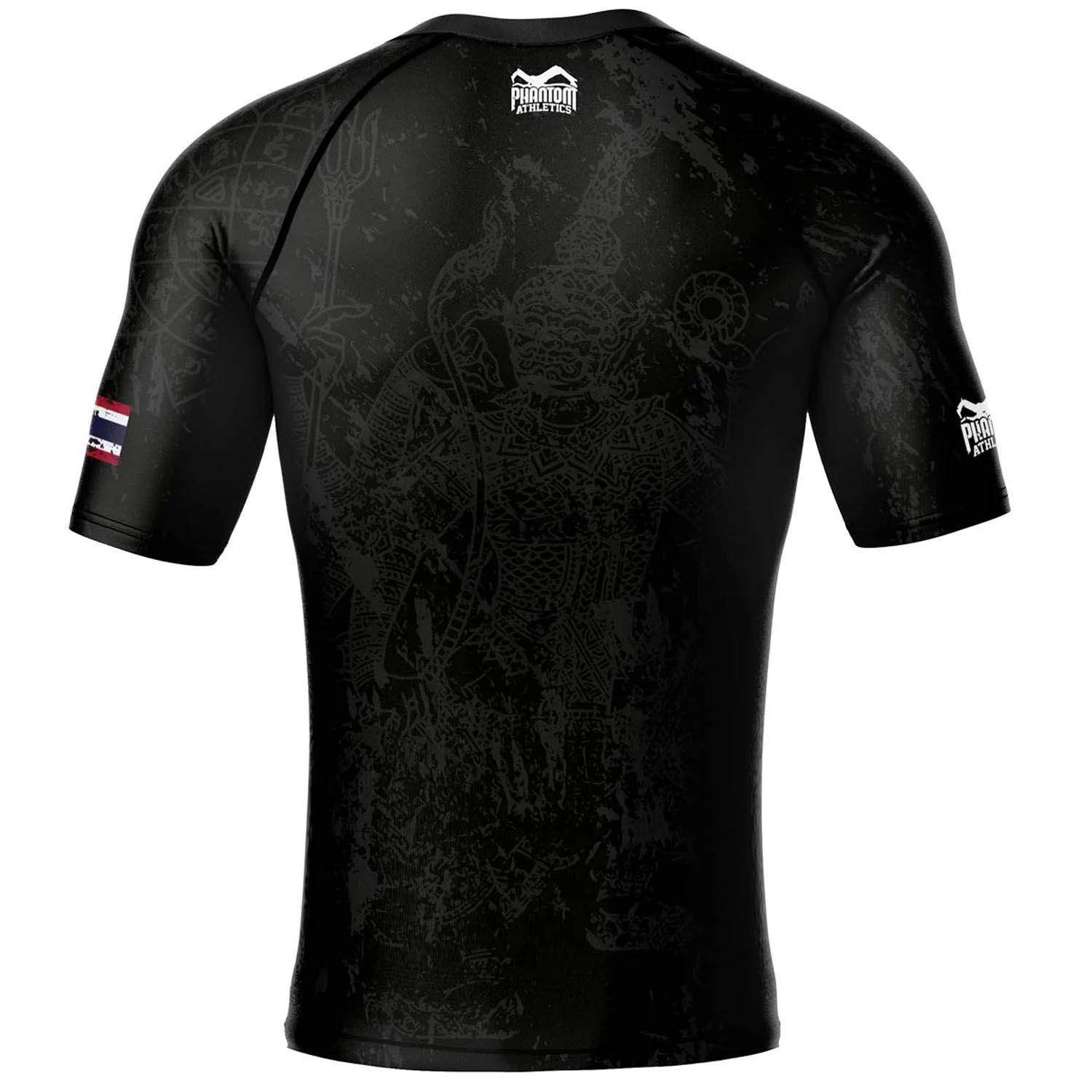 Phantom Athletics Rashguard, S/S, Muay Thai, black, XXL