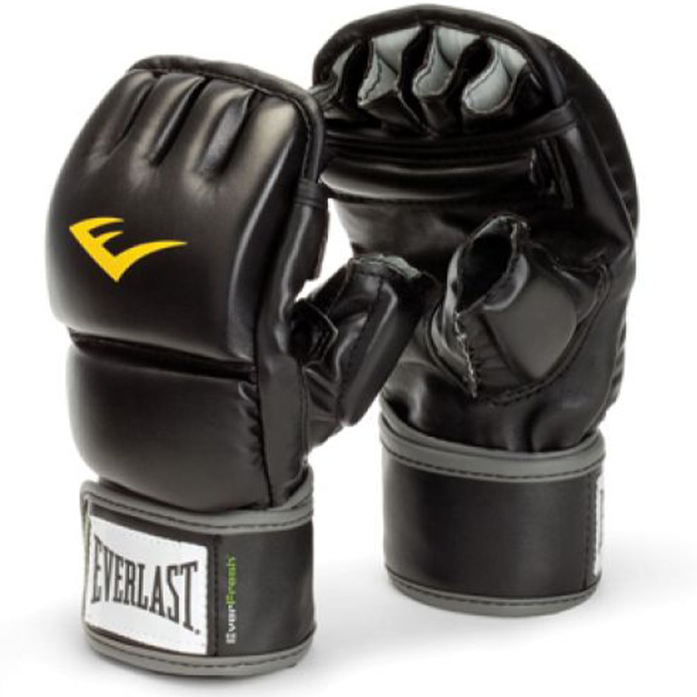 Everlast MMA Gloves, Wristwrap, black, S/M