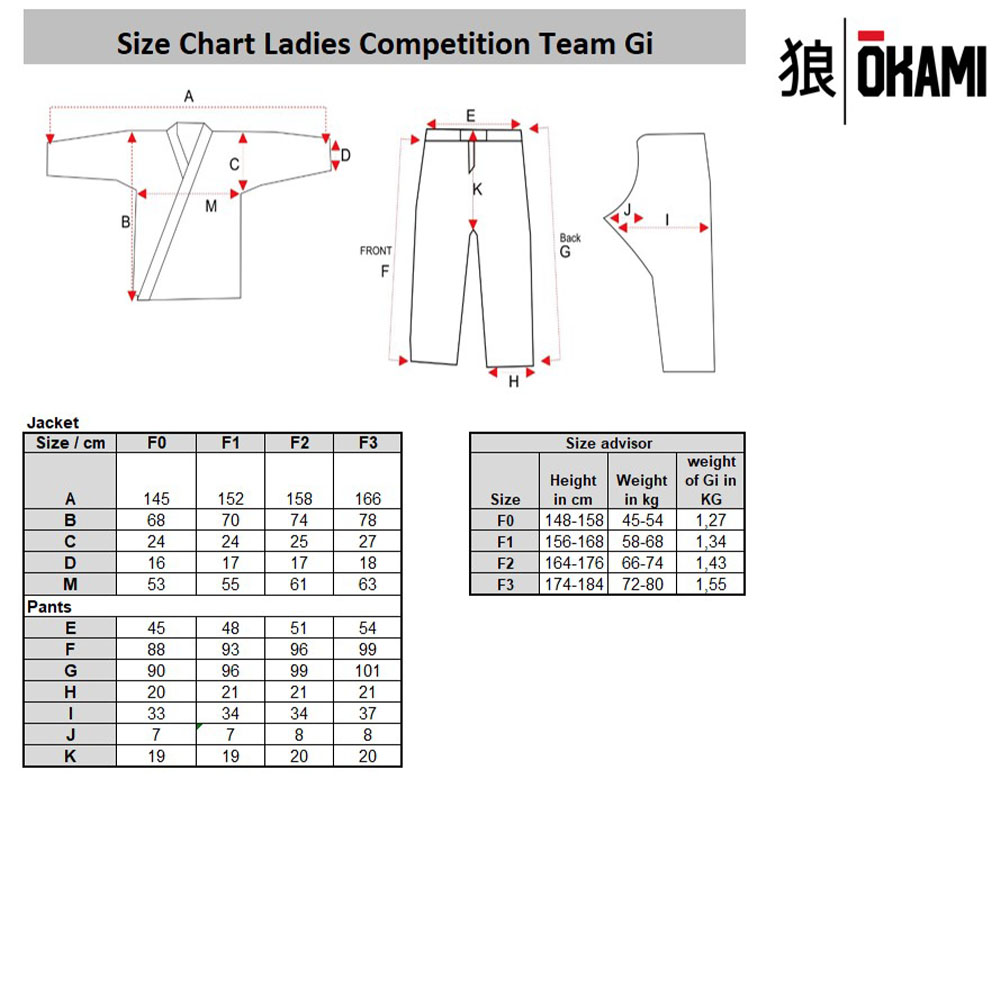 OKAMI BJJ GI, Women, Competition Team Ultralight, black, F0