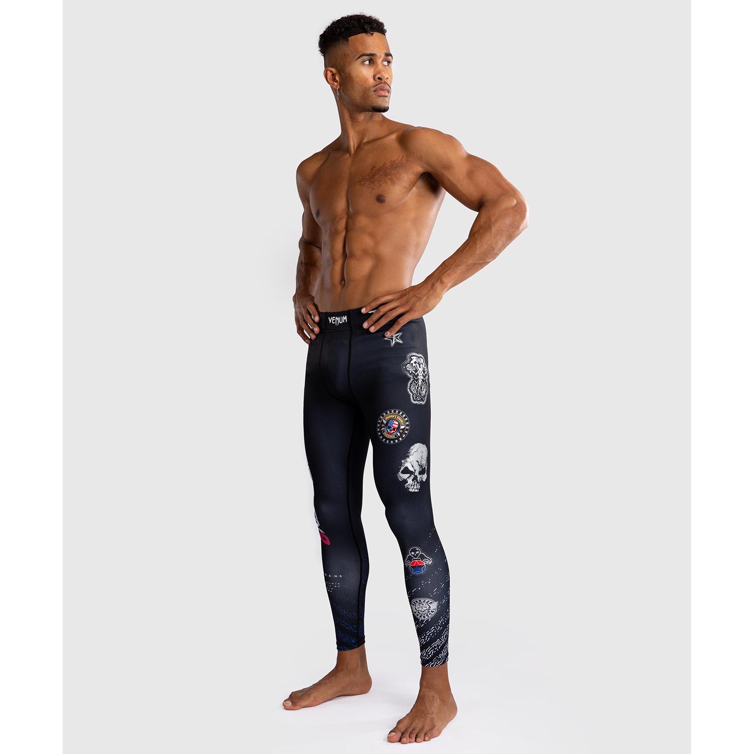 VENUM Compression Pants, Tekken 8 x Paul Phoenix, black-blue, XL