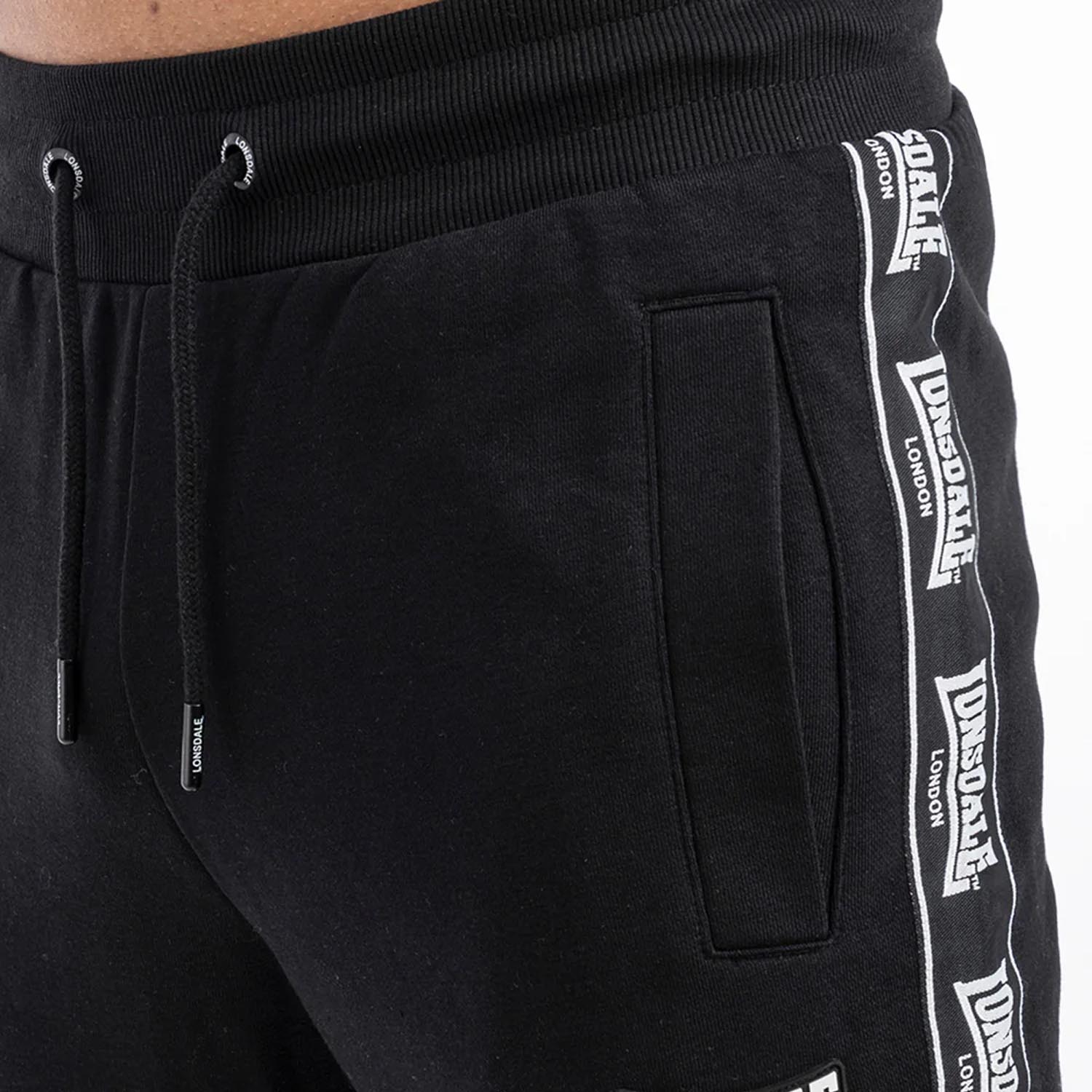 Lonsdale Jogging Pants, Tenston, black, XXL