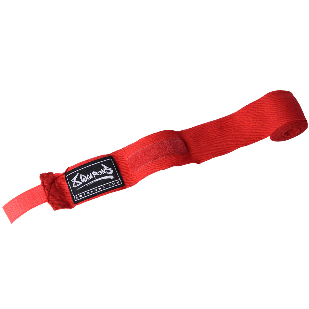 8 WEAPONS Hand Wraps, semi-elastic, 3.5 m, red